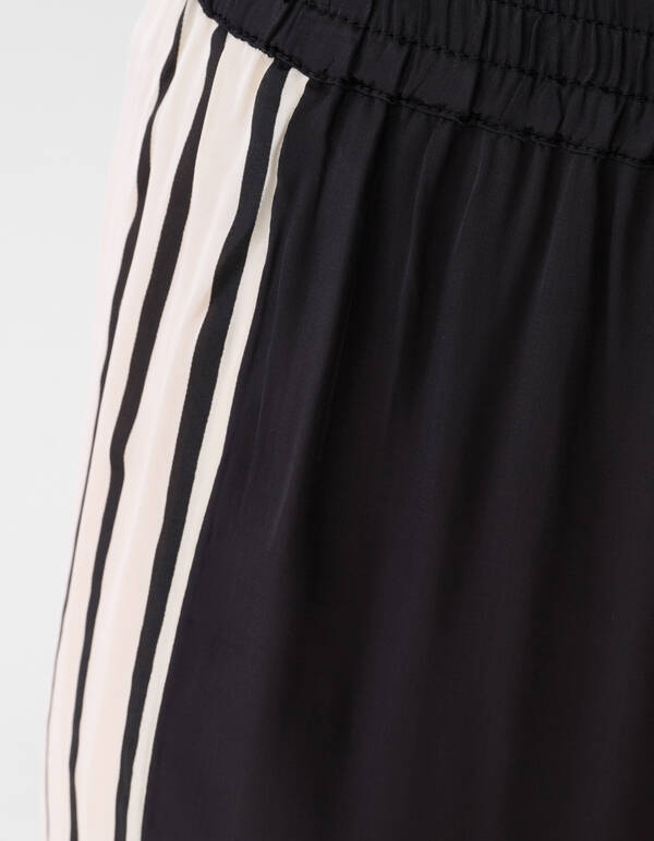 Graphic Wide Leg Broek Zwart/Wit SHOEBY WOMEN