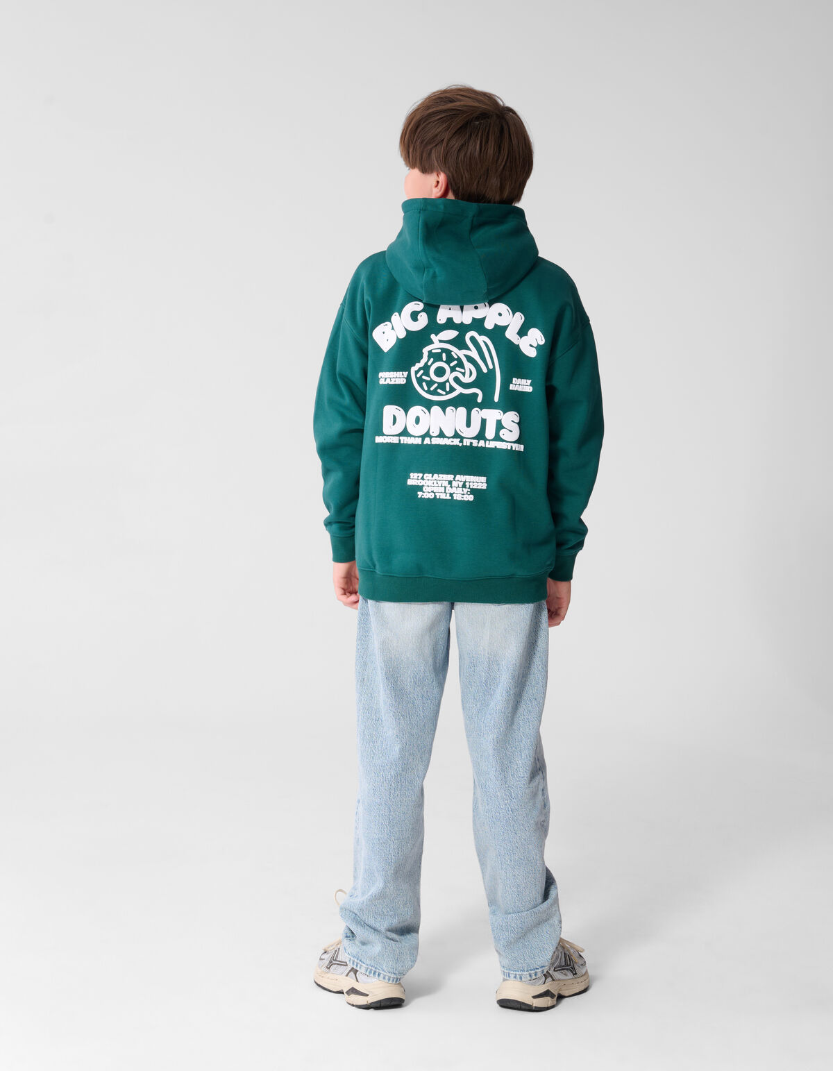 Oversized Fit Donut Hoodie Donkergroen SHOEBY BOYS