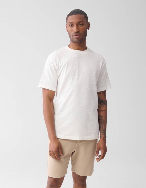 Jacquard T-shirt Gebroken Wit SHOEBY MEN
