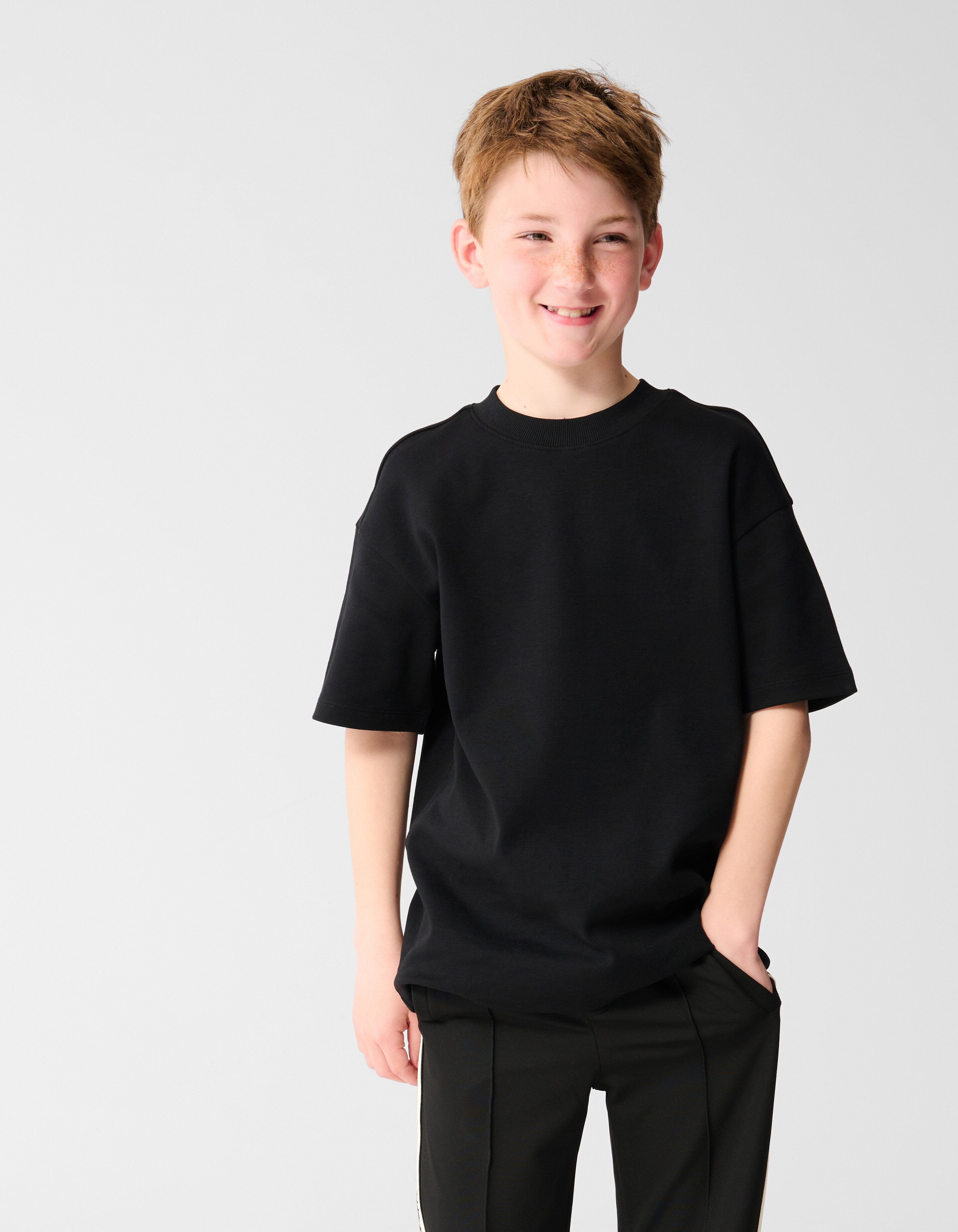 Basic T-shirt Zwart SHOEBY BOYS