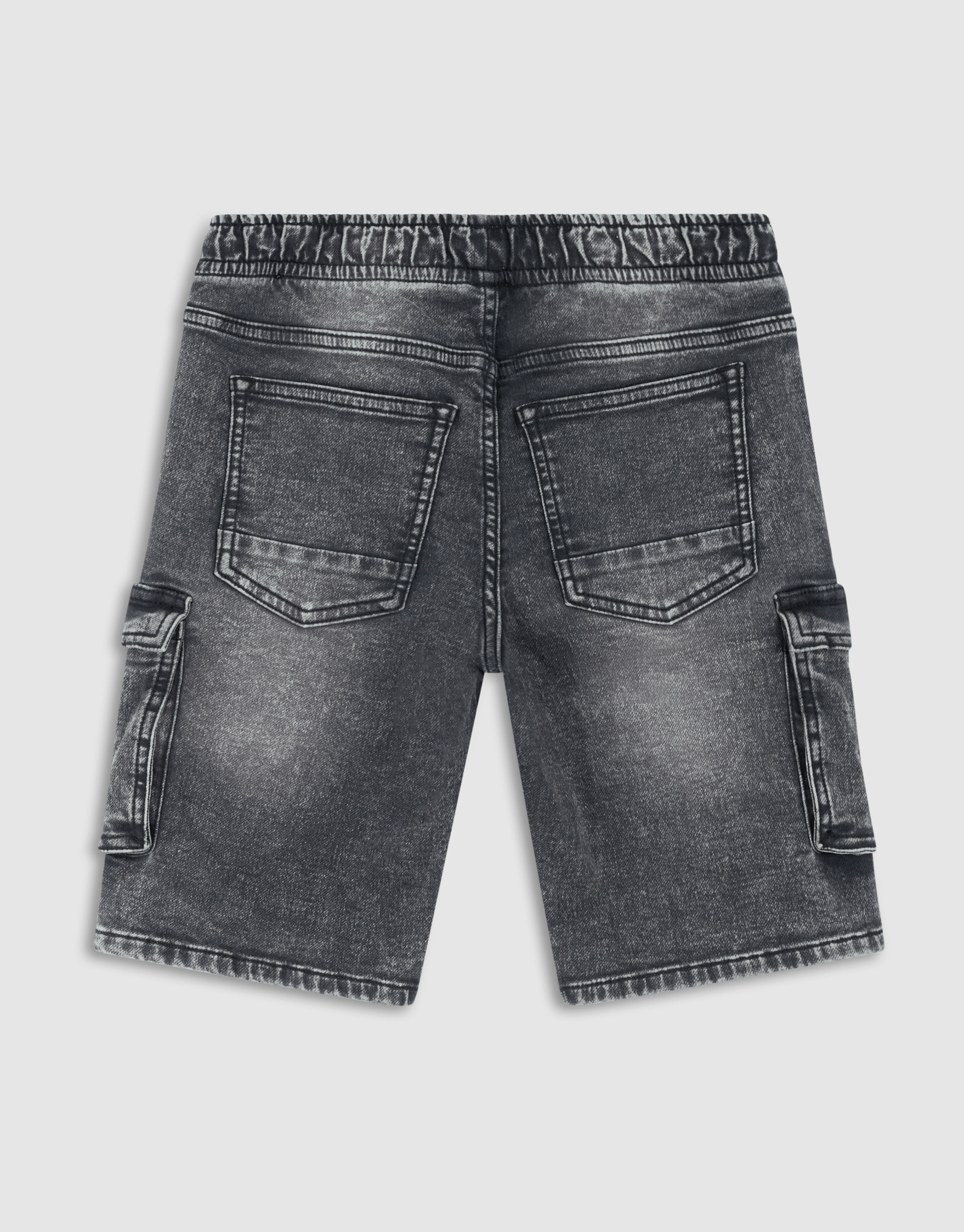Denim Cargo Short Donkergrijs SHOEBY BOYS