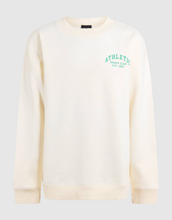 Athletic Artwork Sweater Gebroken Wit SHOEBY BOYS