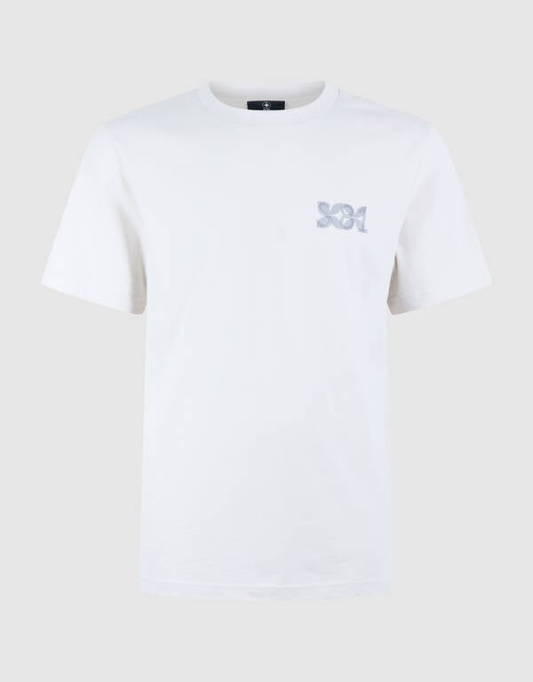 Stripe Mix T-shirt Gebroken Wit SHOEBY MEN