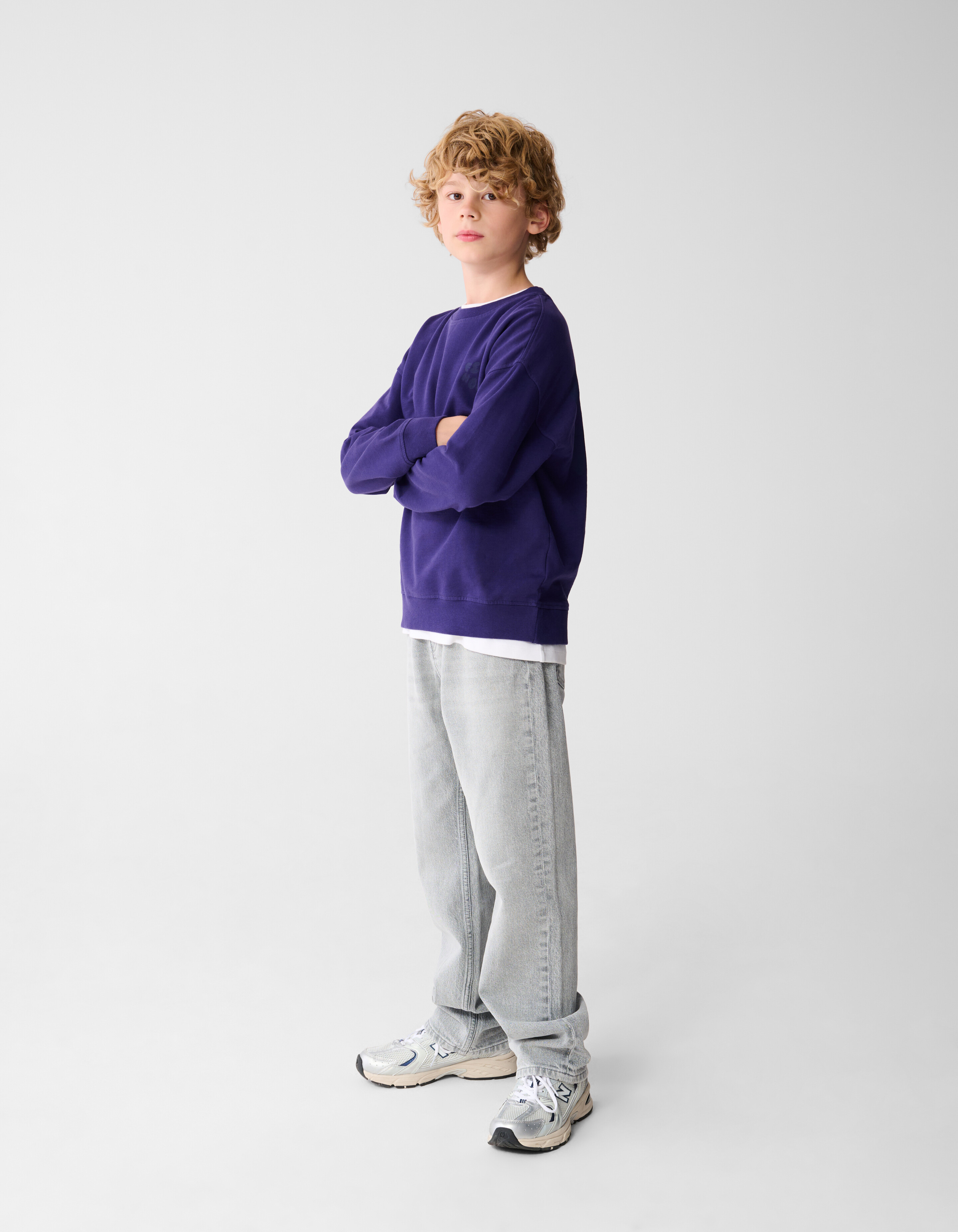Fear None Artwork Sweater Paars SHOEBY BOYS