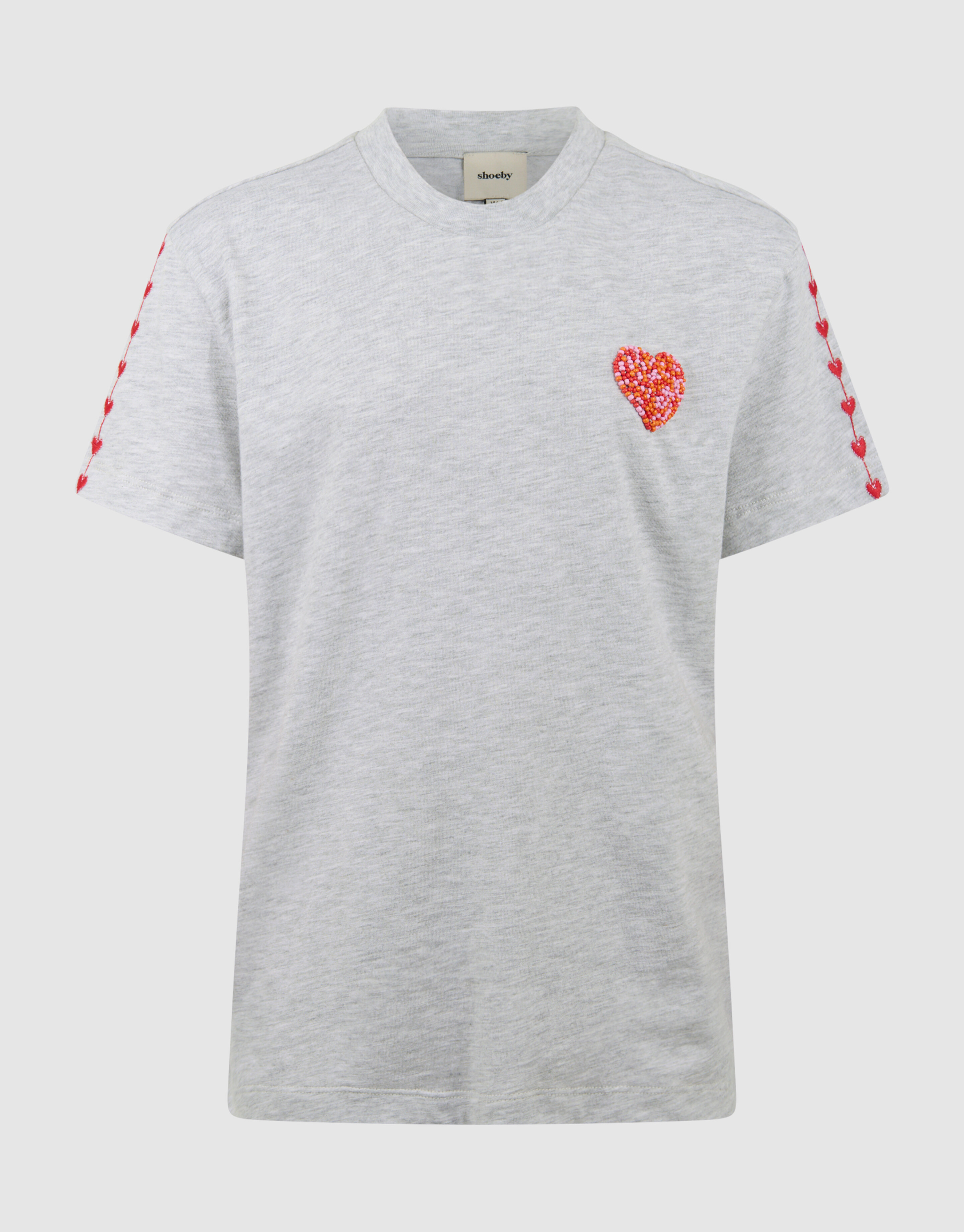 Heart Artwork T-shirt Lichtgrijs SHOEBY GIRLS