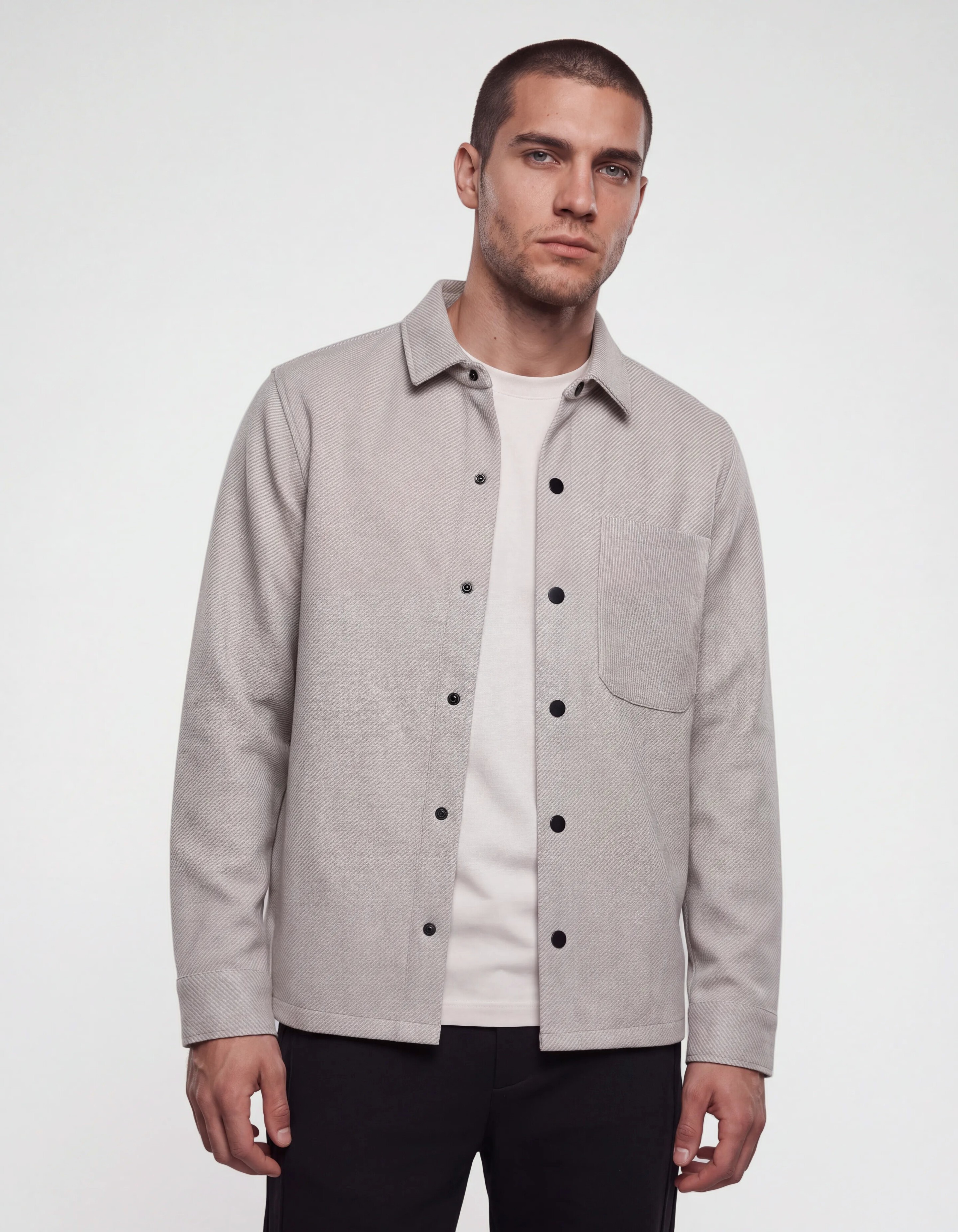 Soft Keper Overshirt Lichtgrijs SHOEBY MEN