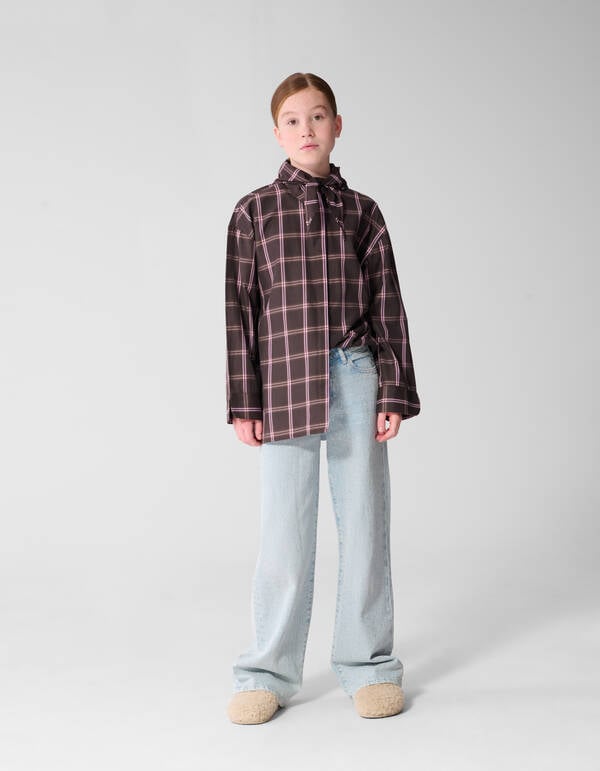 Relaxed Ruiten Scarf Blouse Donkerbruin SHOEBY GIRLS