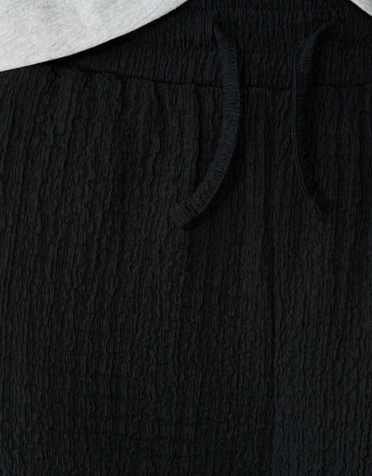 Crinkle Wide Leg Fit Broek Zwart SHOEBY WOMEN