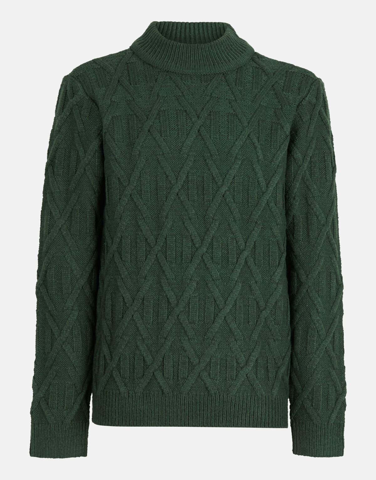 Grafische Kabeltrui Donkergroen SHOEBY BOYS