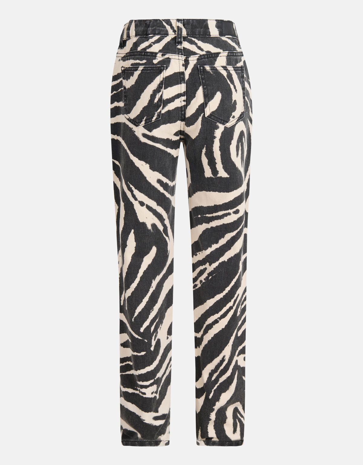Printed Straight Denim Jeans Zwart SHOEBY GIRLS