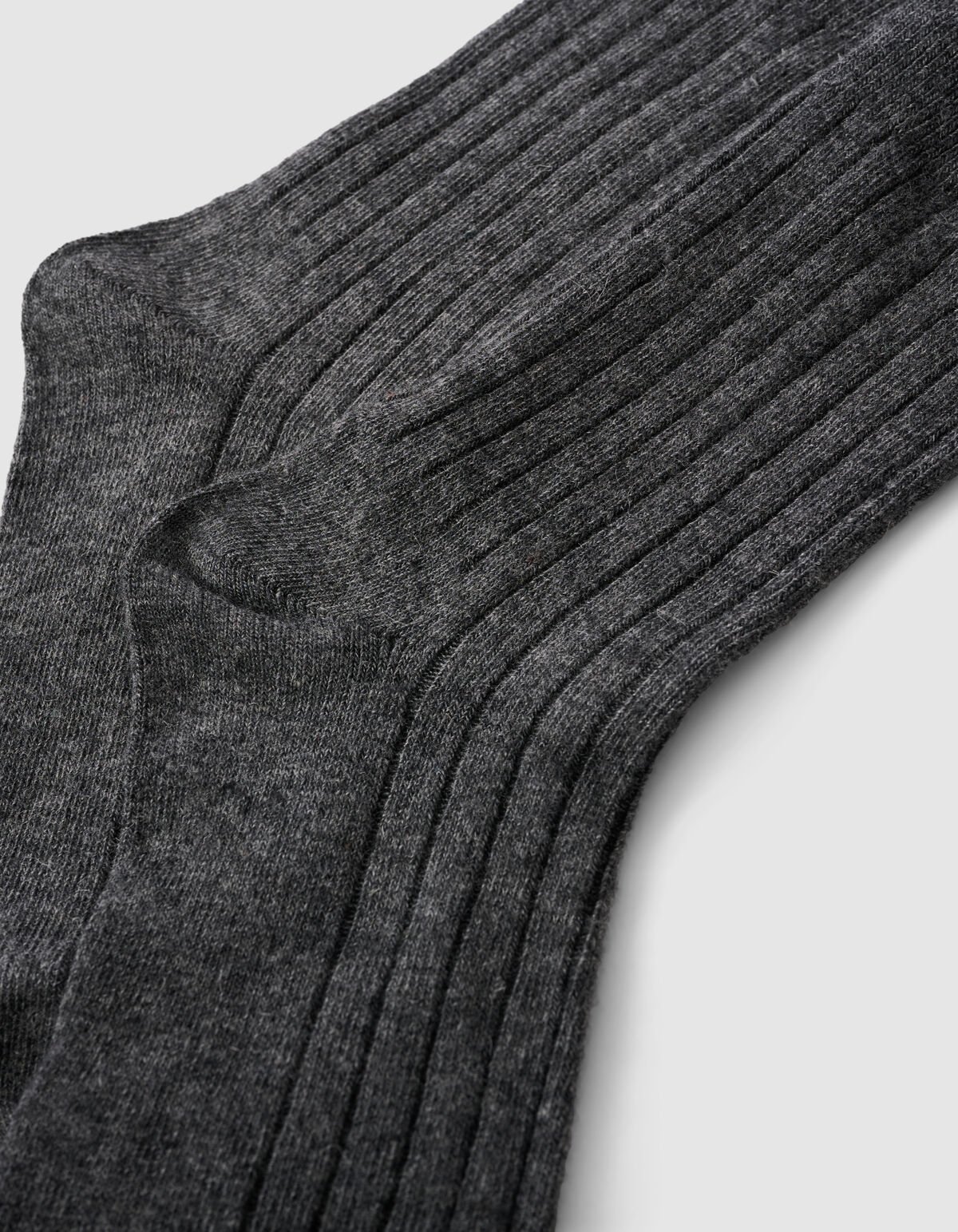 Ribbed Sok Donkergrijs SHOEBY ACCESSOIRES