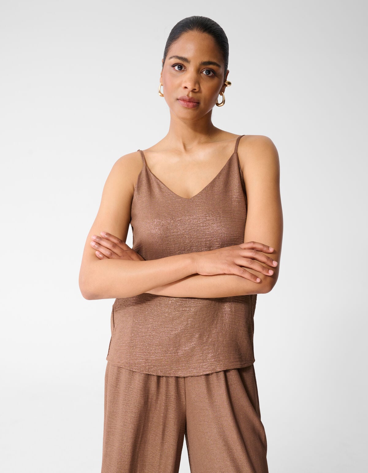 Twist Glitter Singlet Bruin SHOEBY WOMEN