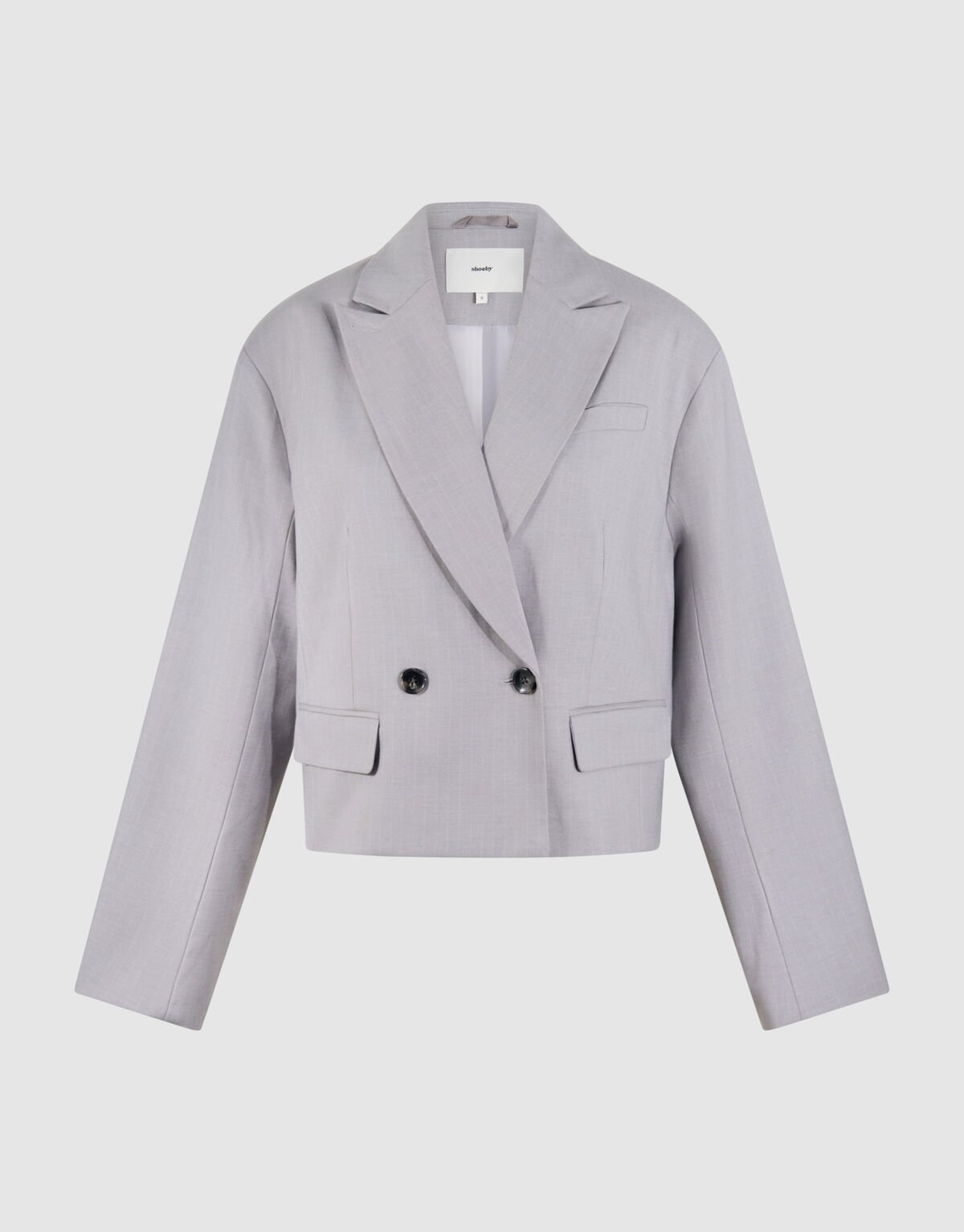 Tapered Pinstripe Blazer Lichtgrijs SHOEBY WOMEN