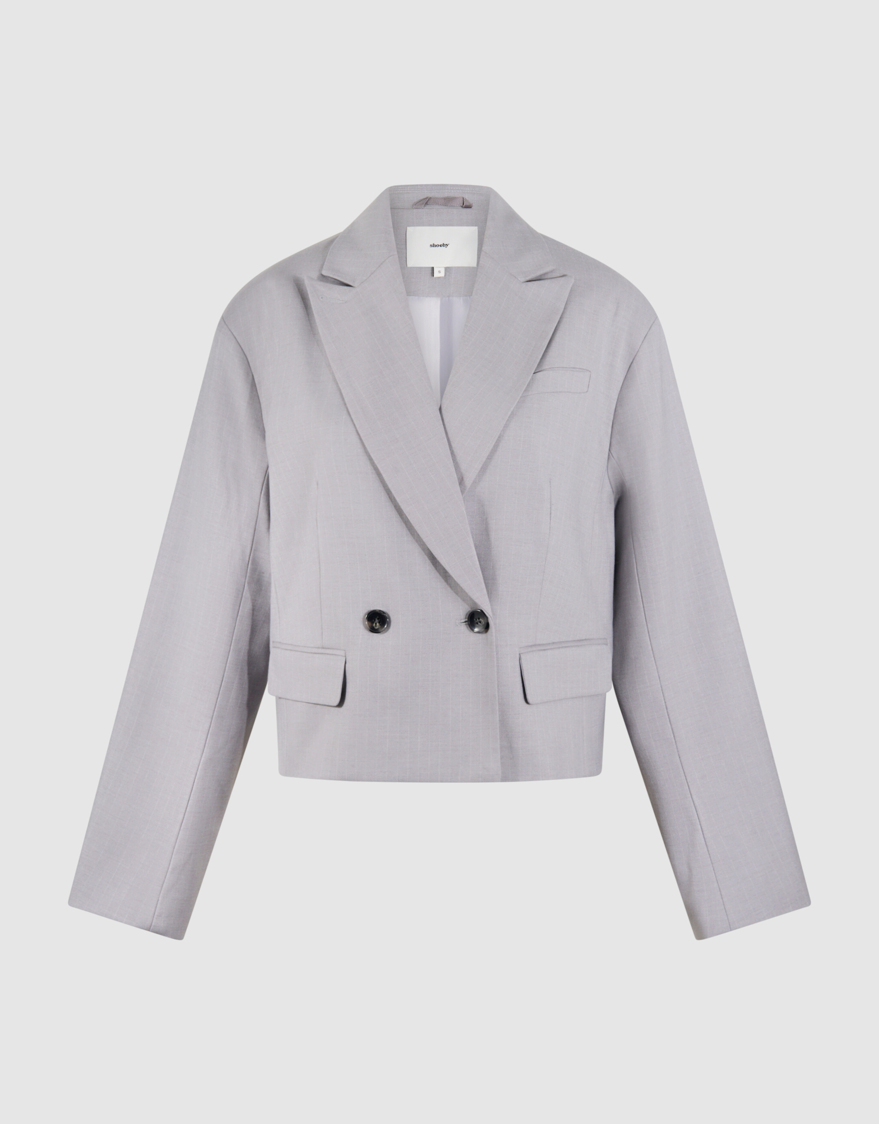 Tapered Pinstripe Blazer Lichtgrijs SHOEBY WOMEN