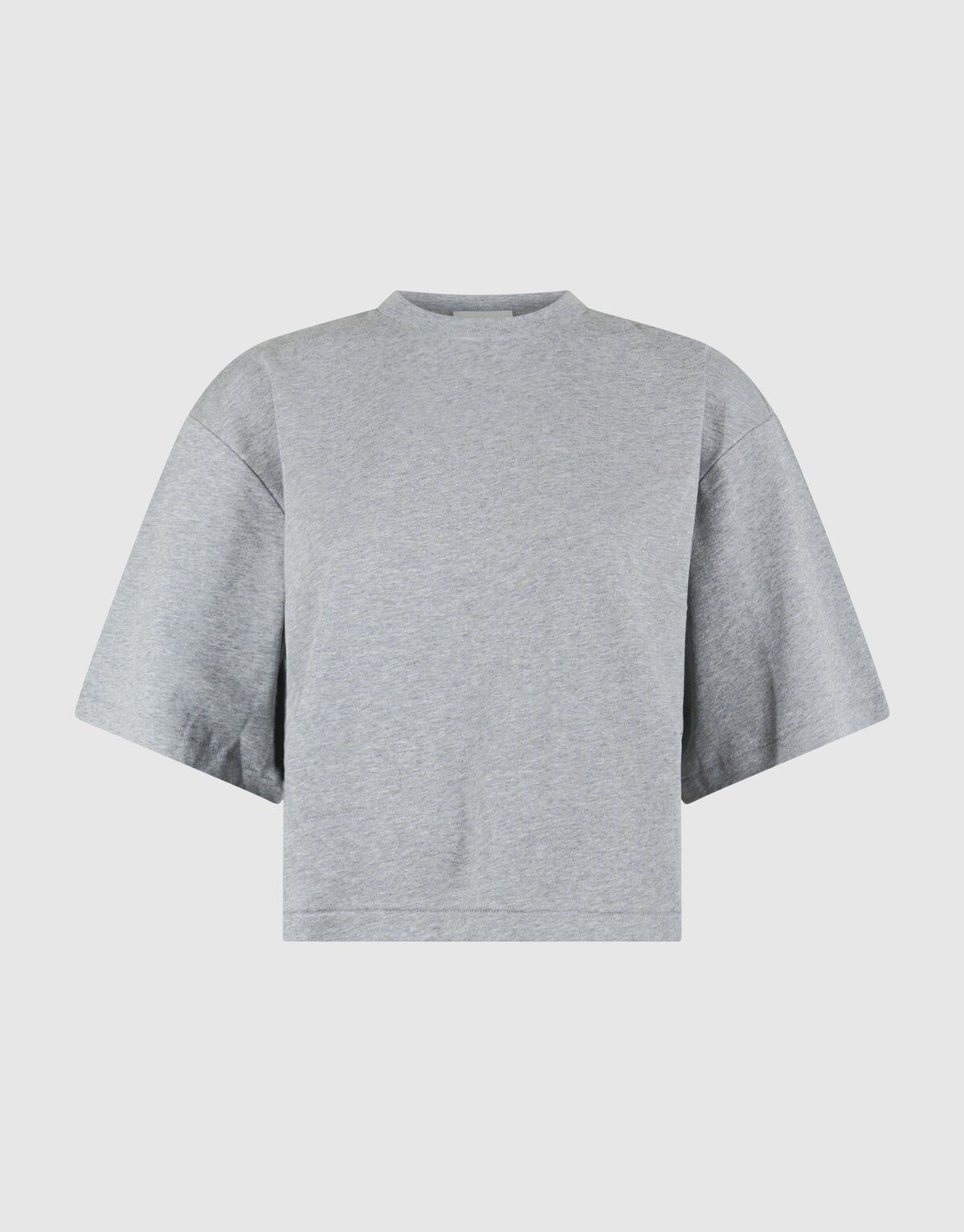 Cropped Boxy Fit T-shirt Lichtgrijs SHOEBY WOMEN