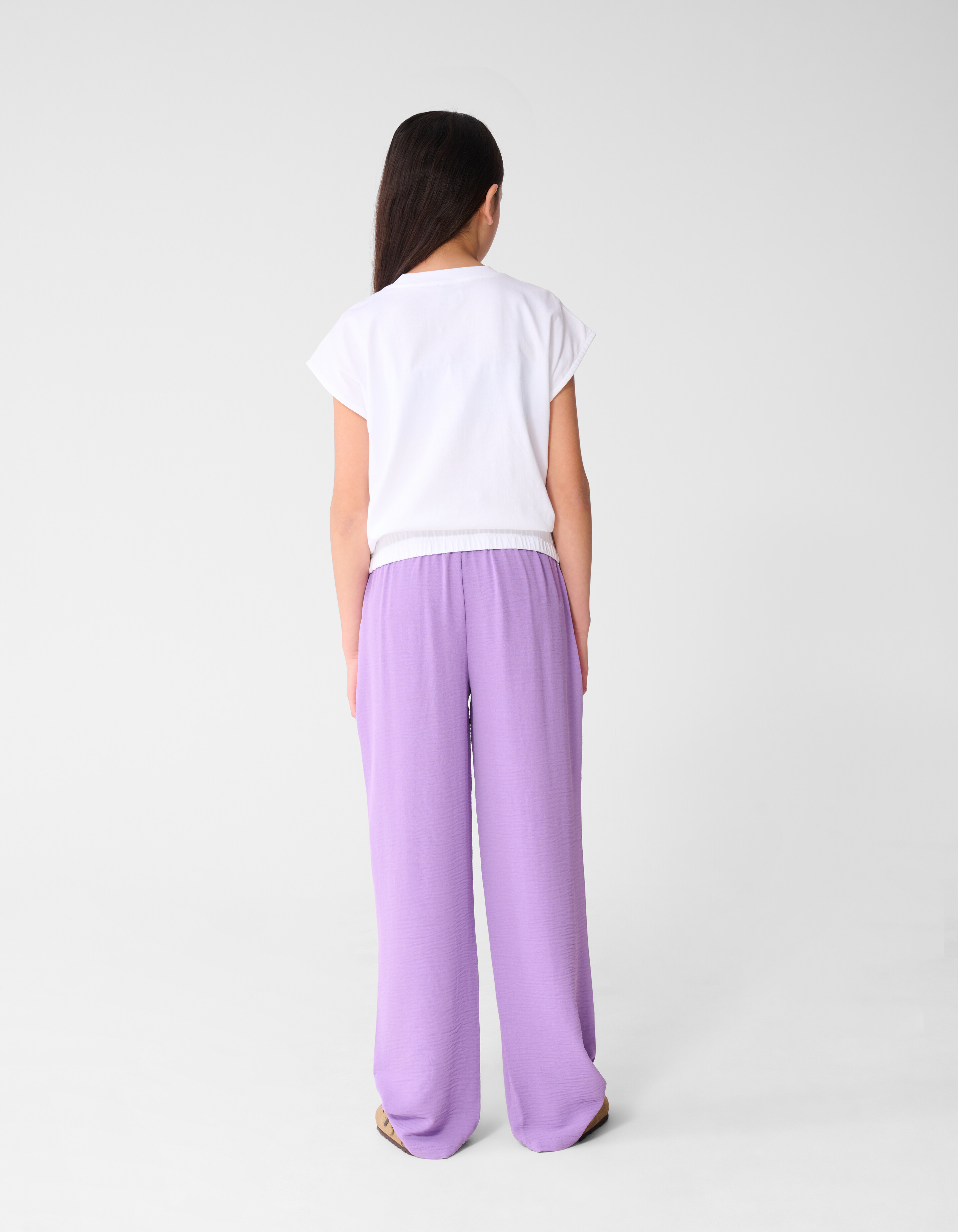 Twist Wide Leg Broek Paars SHOEBY GIRLS