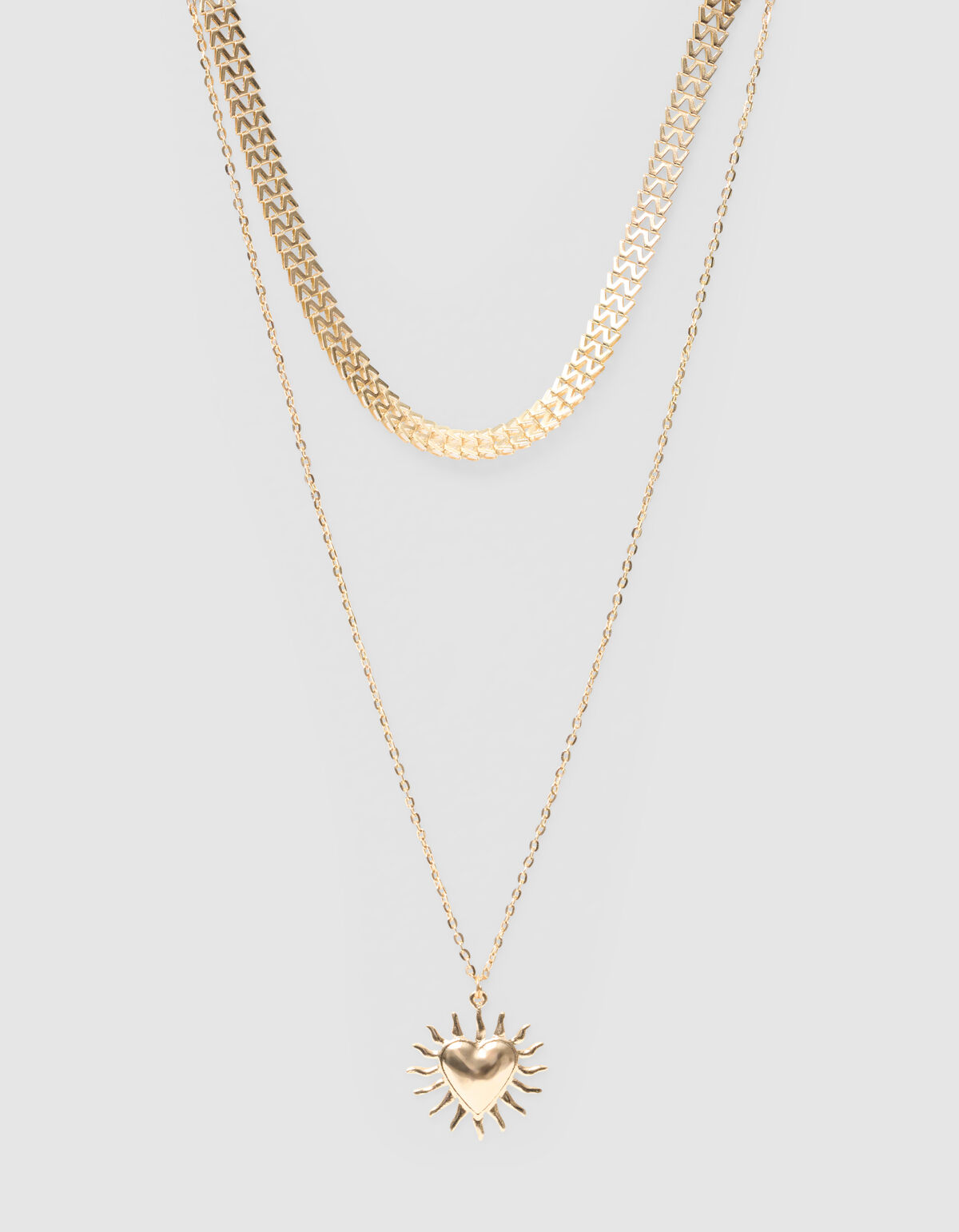 Heart Layered Ketting Goud SHOEBY ACCESSOIRES