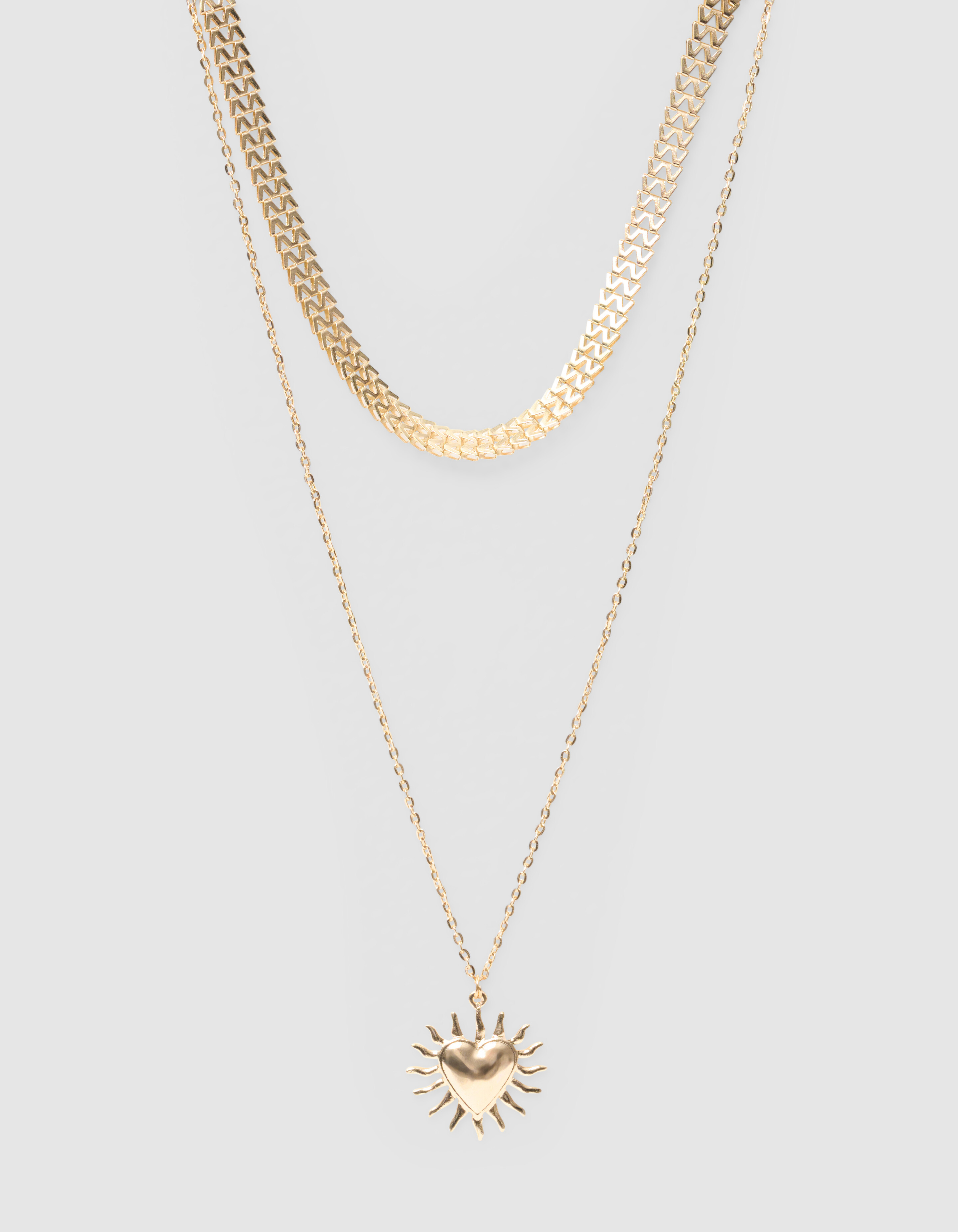 Heart Layered Ketting Goud SHOEBY ACCESSOIRES