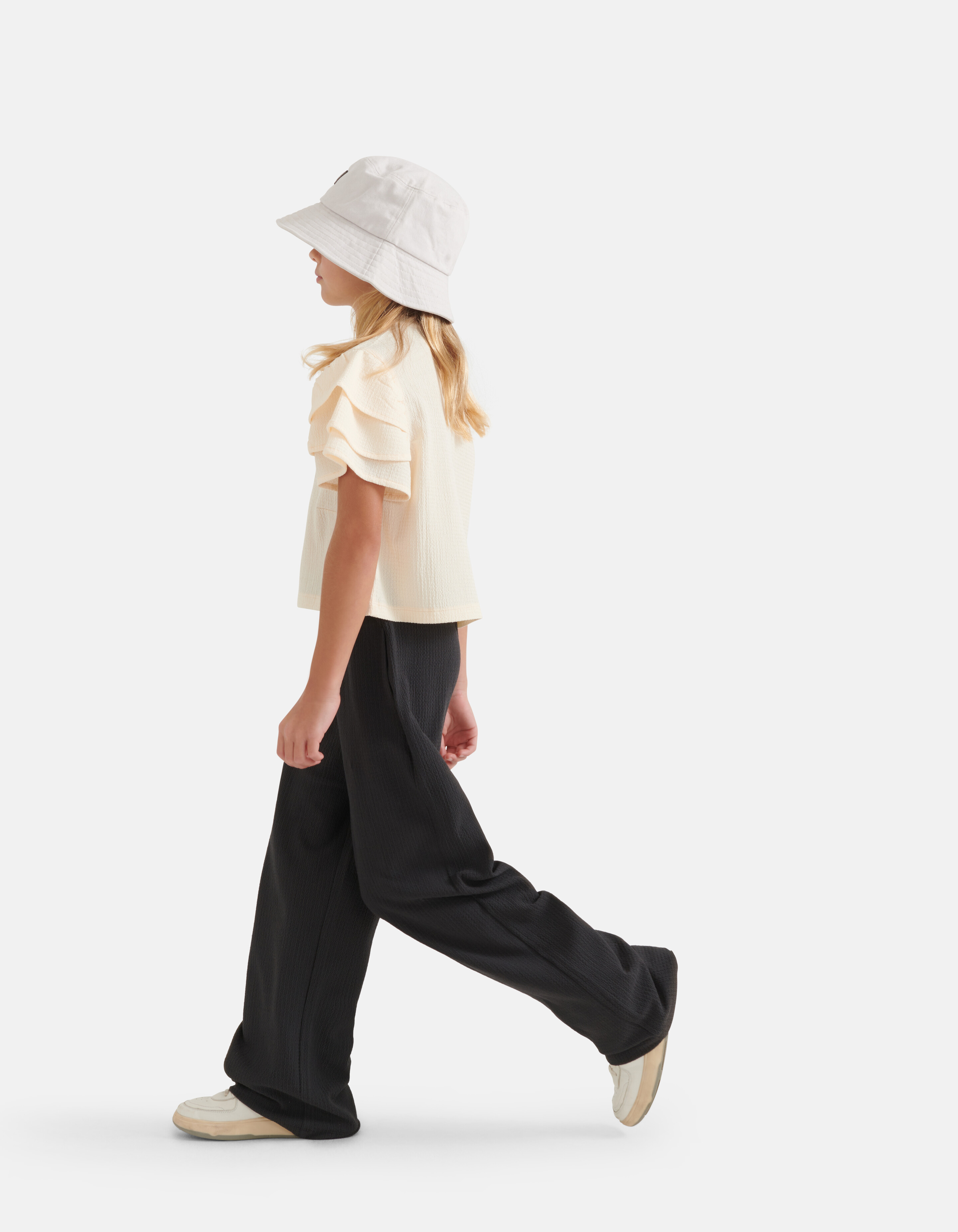 Crinkle Top Gebroken Wit SHOEBY GIRLS