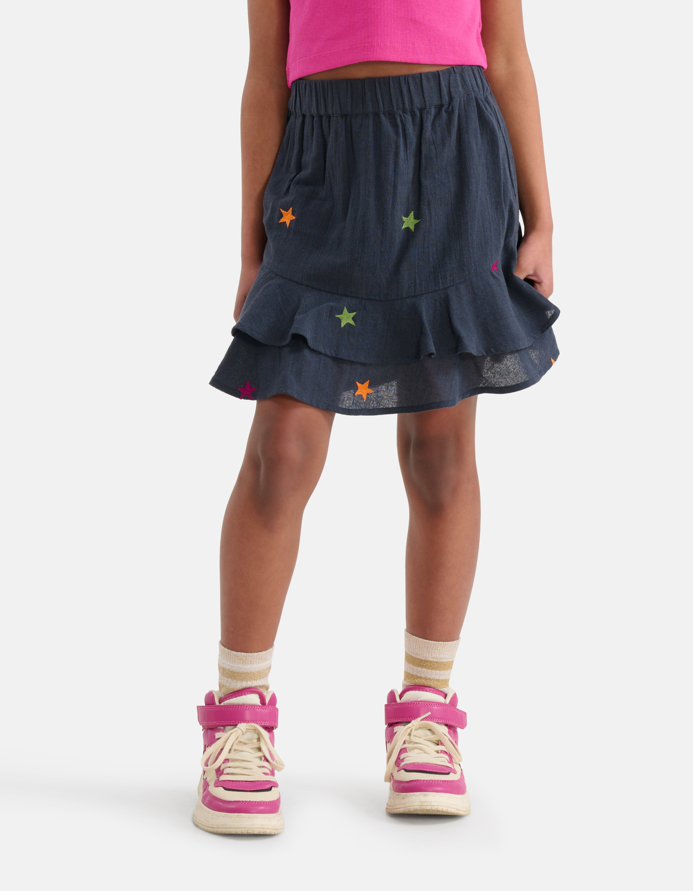 Printed Sterren Rok Donkergrijs SHOEBY GIRLS