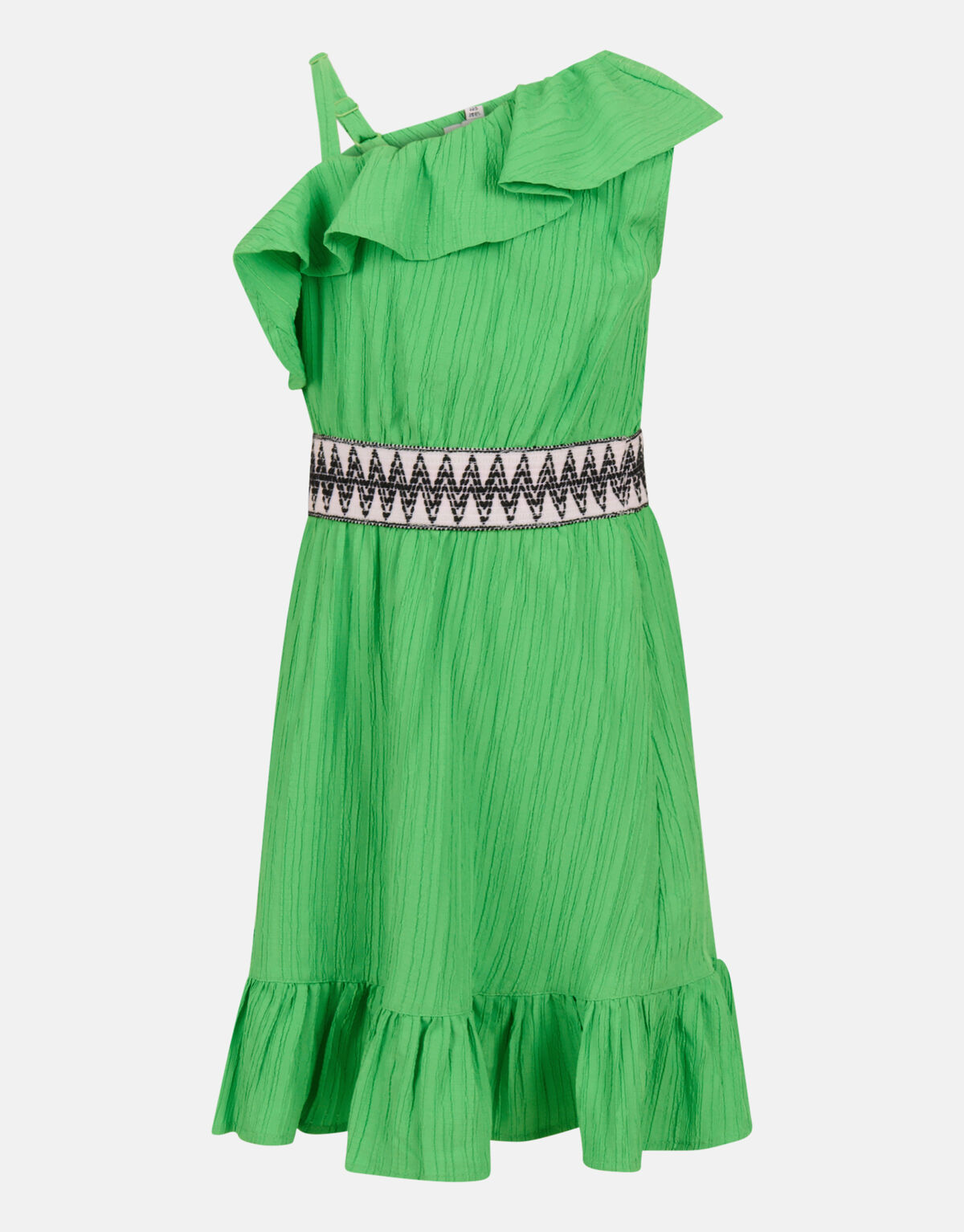 One Shoulder Jurk Groen SHOEBY GIRLS