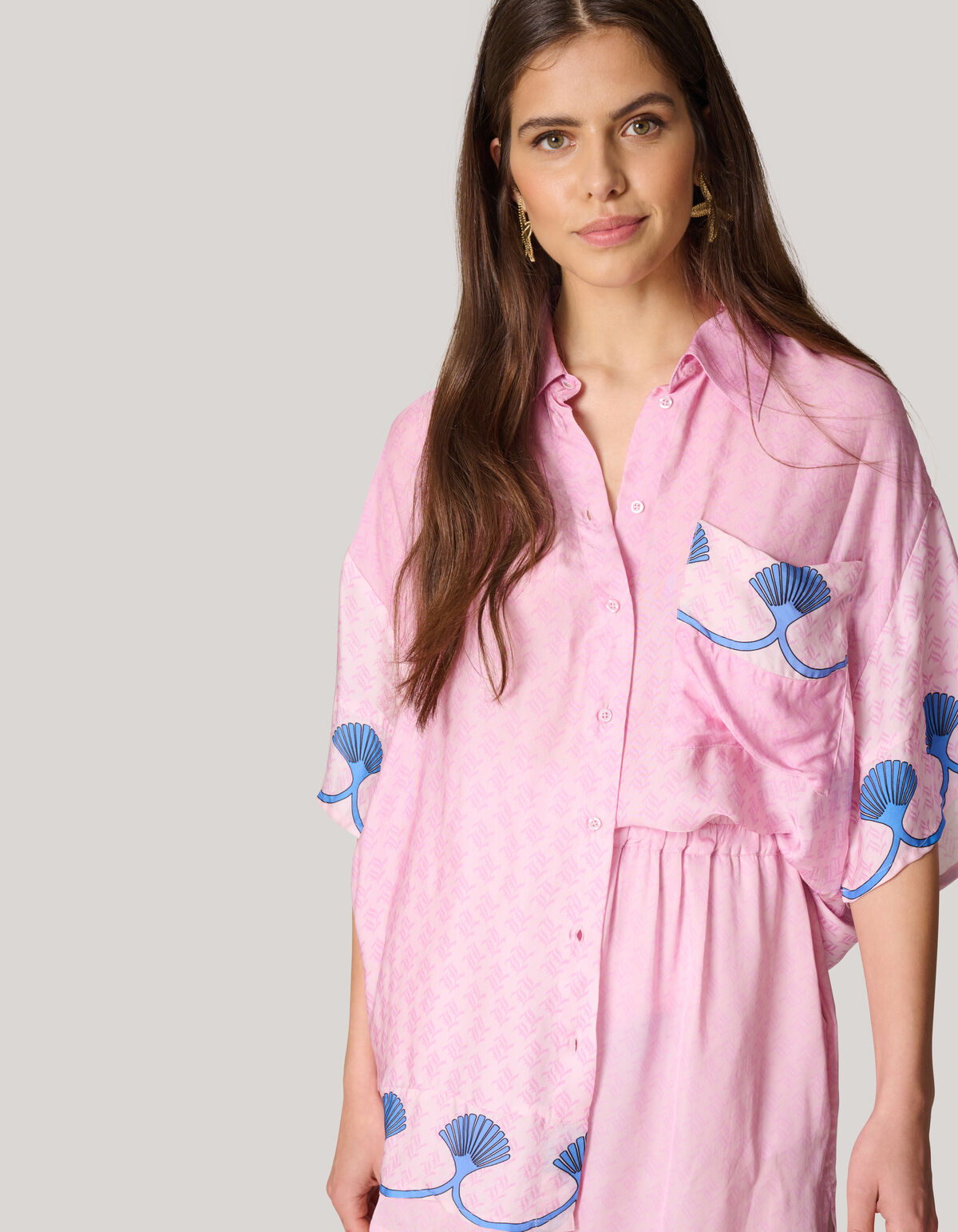 Printed Blouse Lichtroze SHOEBY WOMEN