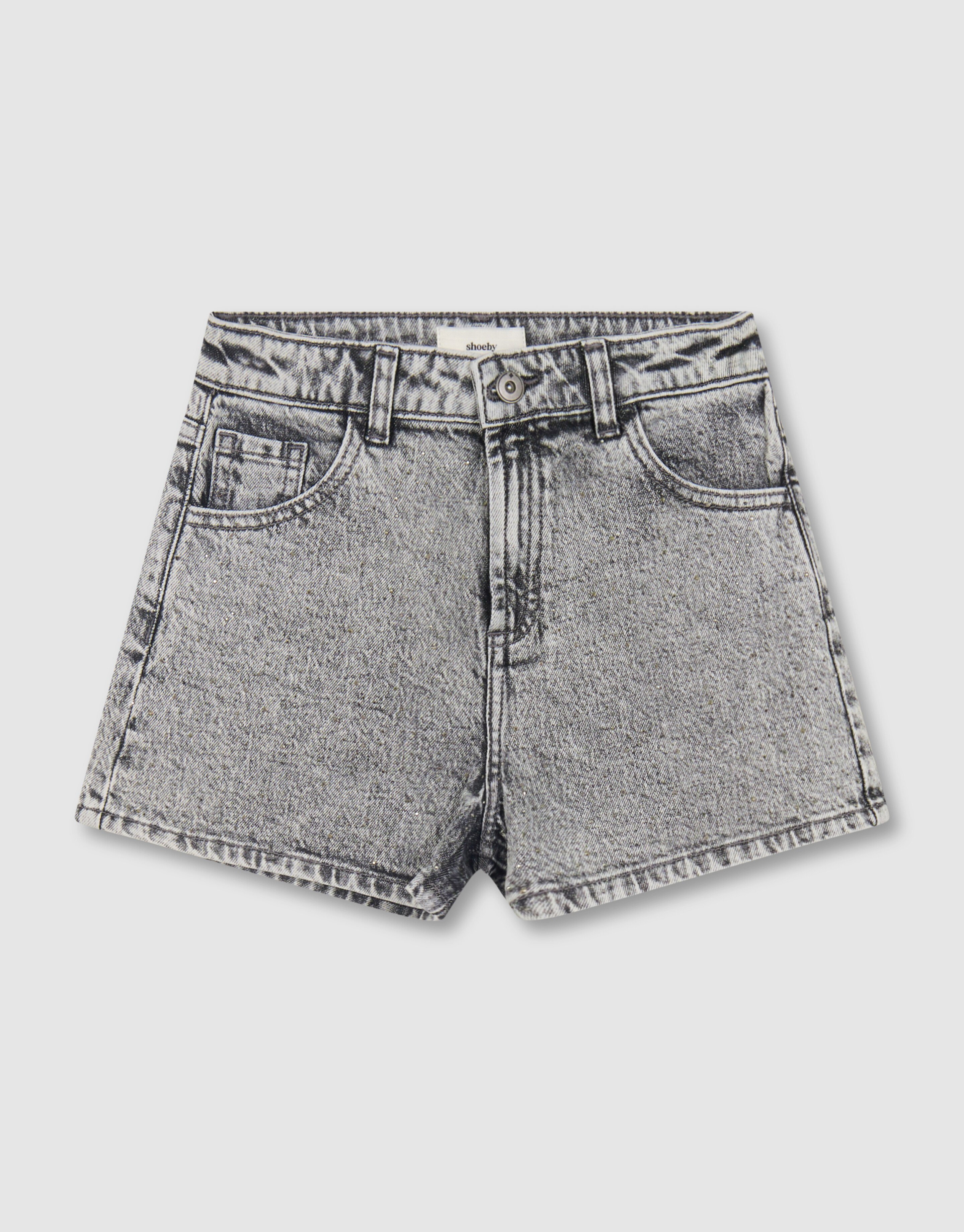 Strass Denim Short Grijs SHOEBY GIRLS
