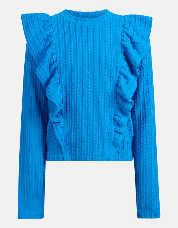Kabel Ruffle Top Blauw SHOEBY GIRLS