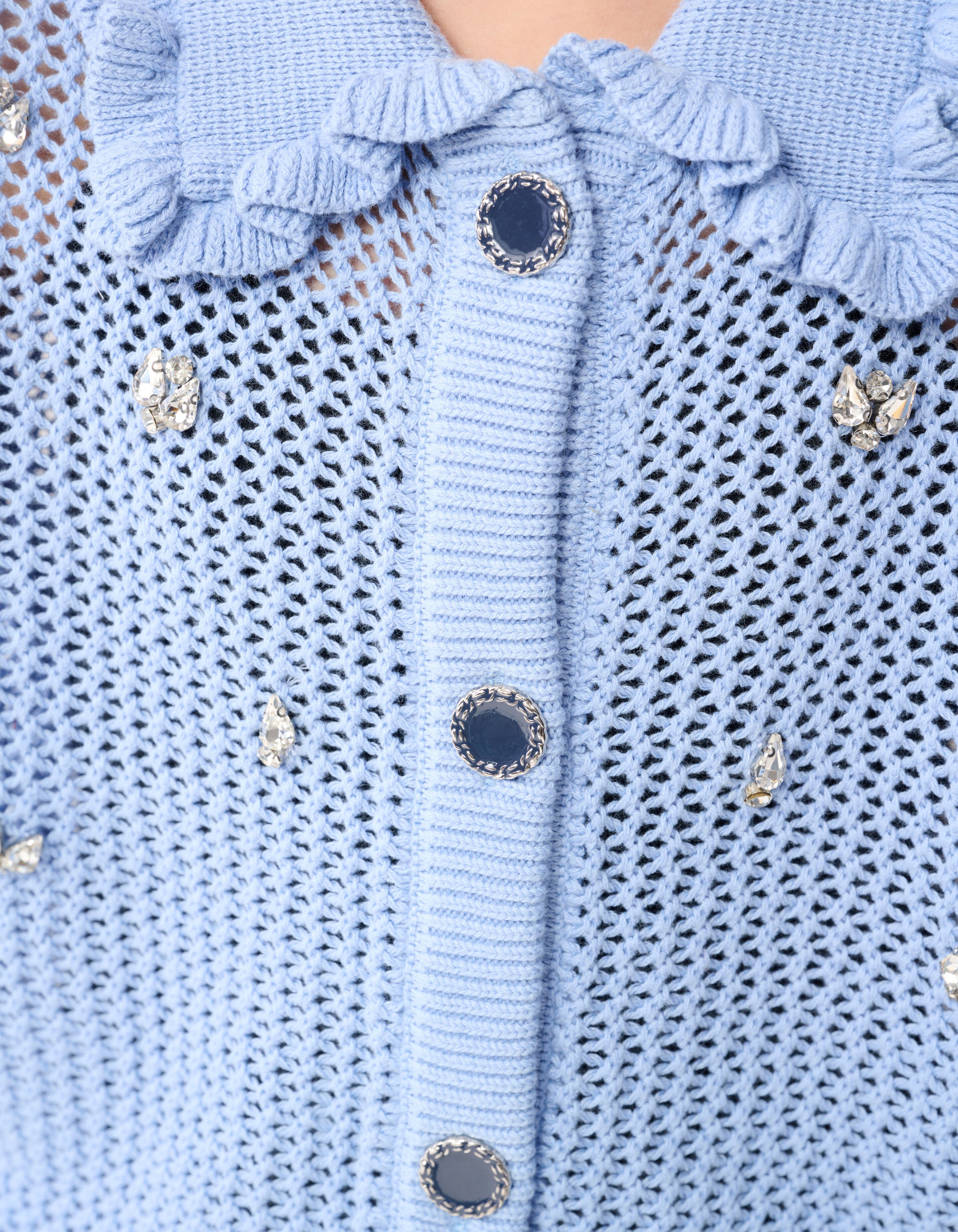 Strass Ruffle Vest Lichtblauw SHOEBY GIRLS