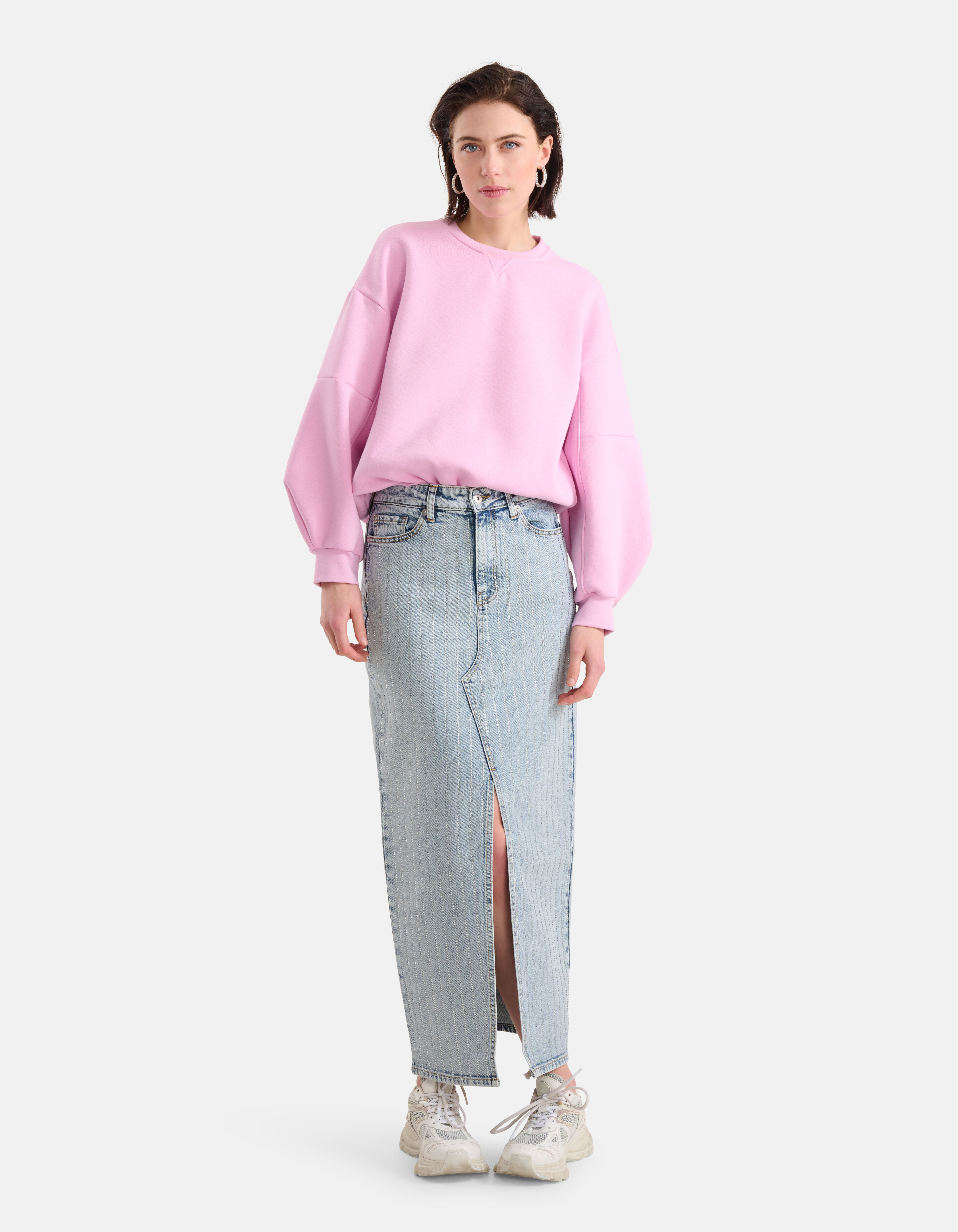 Big Sleeve Sweater Lichtroze Shoeby
