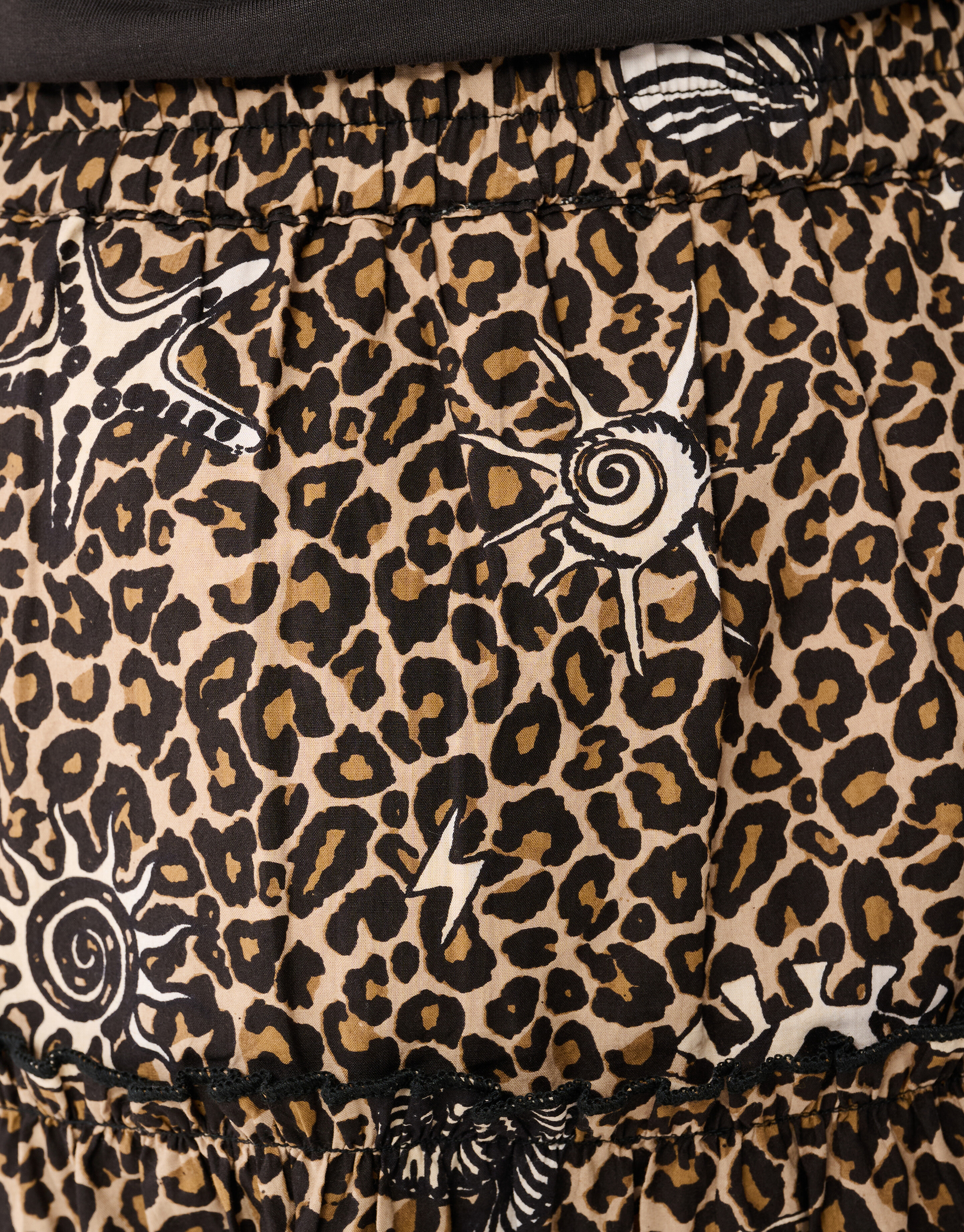 Printed Leopard Maxi Rok Bruin SHOEBY GIRLS