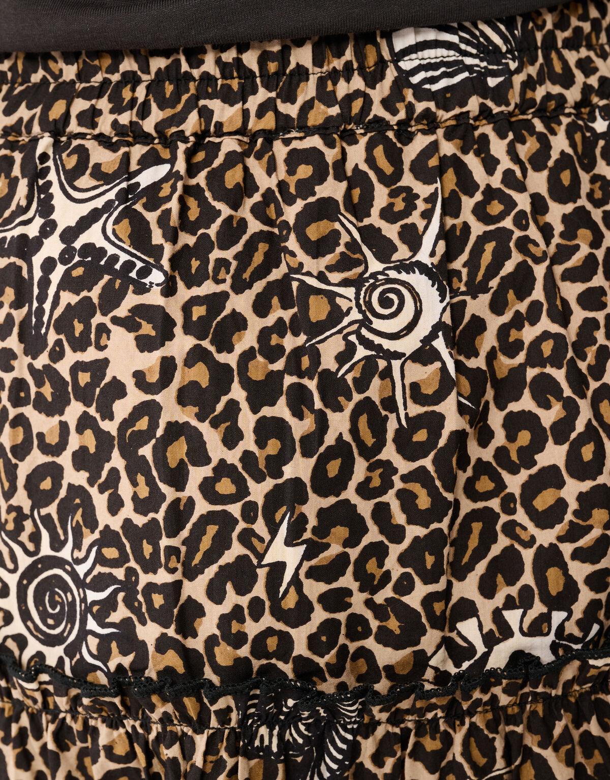 Printed Leopard Maxi Rok Bruin SHOEBY GIRLS