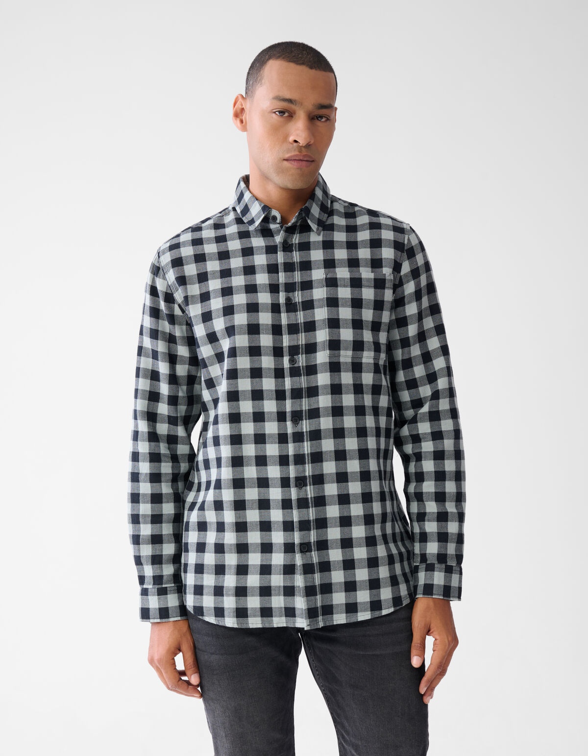 Geblokt Overhemd Zwart SHOEBY MEN