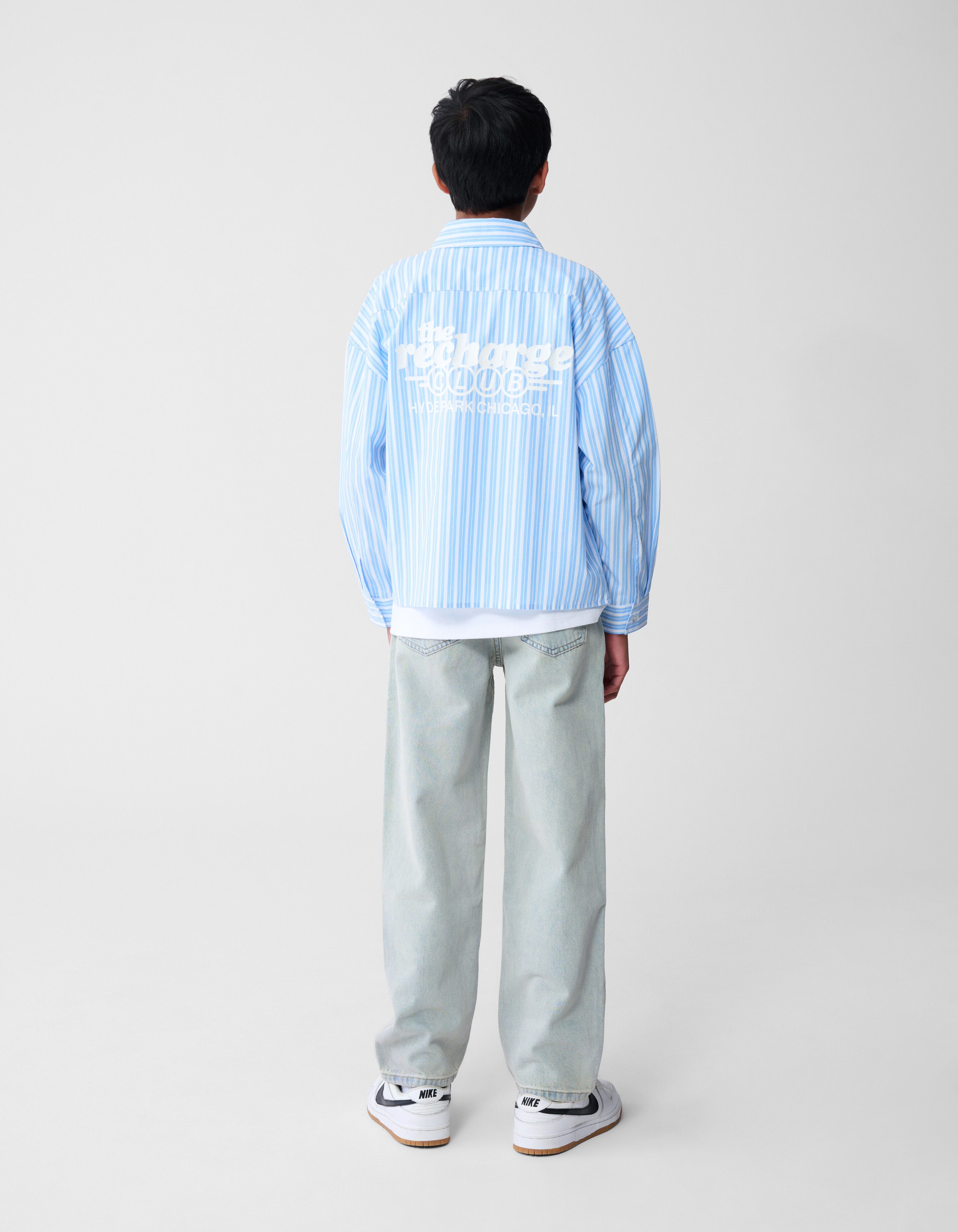 Stripe Artwork Overhemd Lichtblauw SHOEBY BOYS