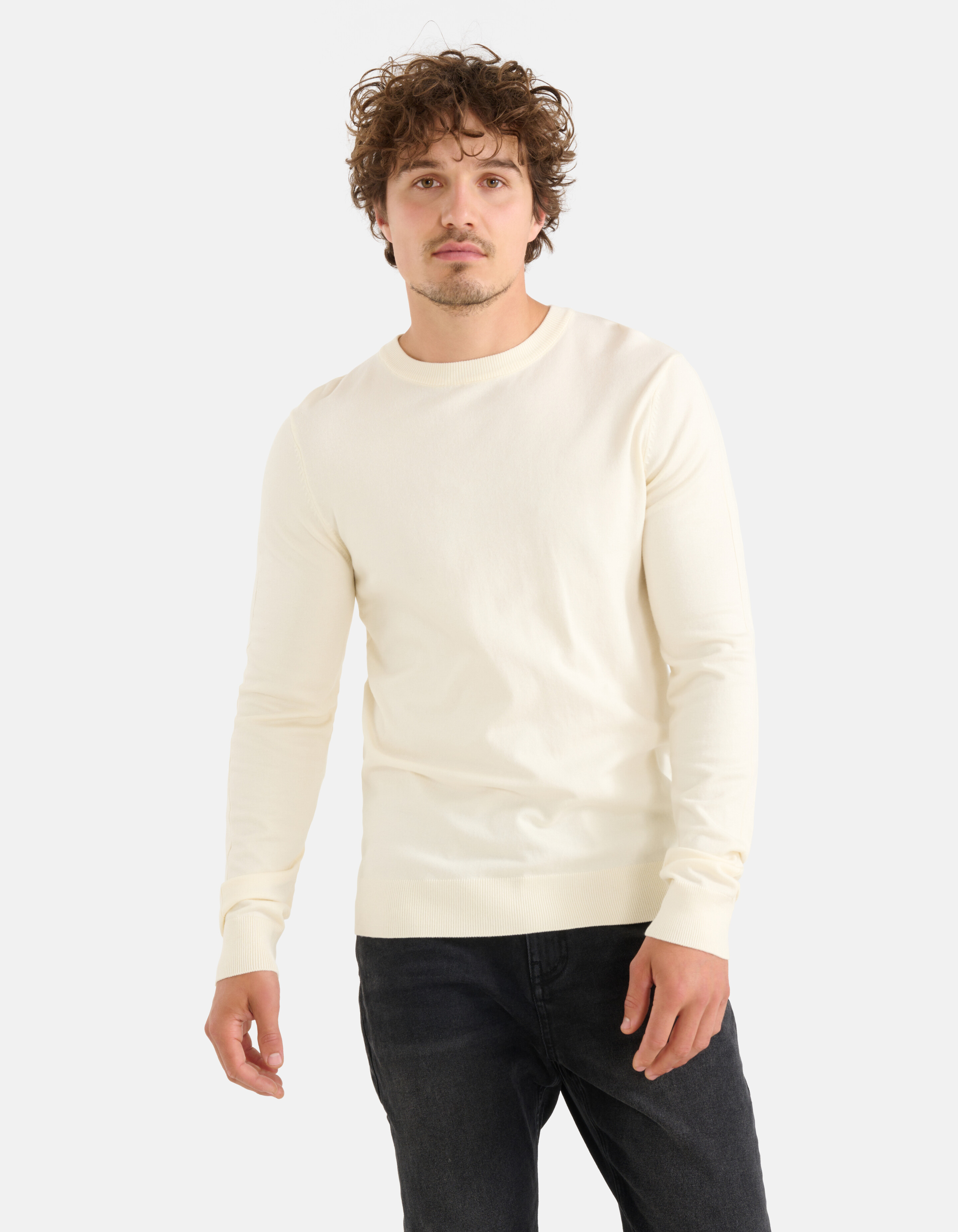 Crewneck Trui Gebroken Wit SHOEBY MEN