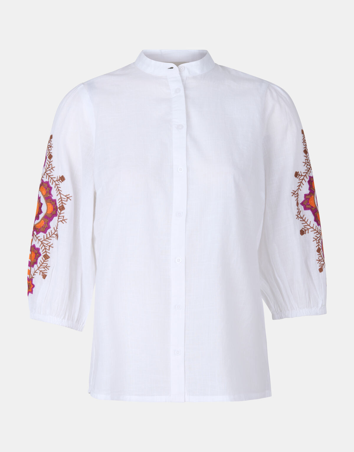 Coco Sleeve Blouse Wit/Paars SHOEBY WOMEN