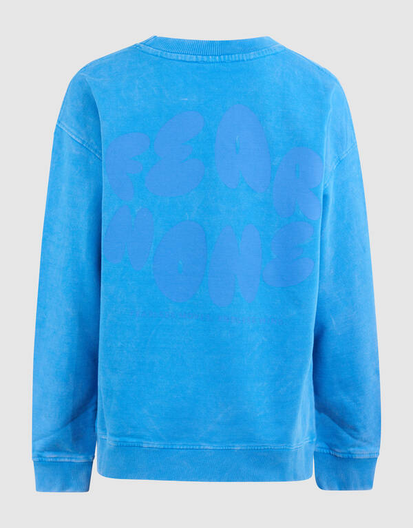 Fear None Artwork Sweater Blauw SHOEBY BOYS