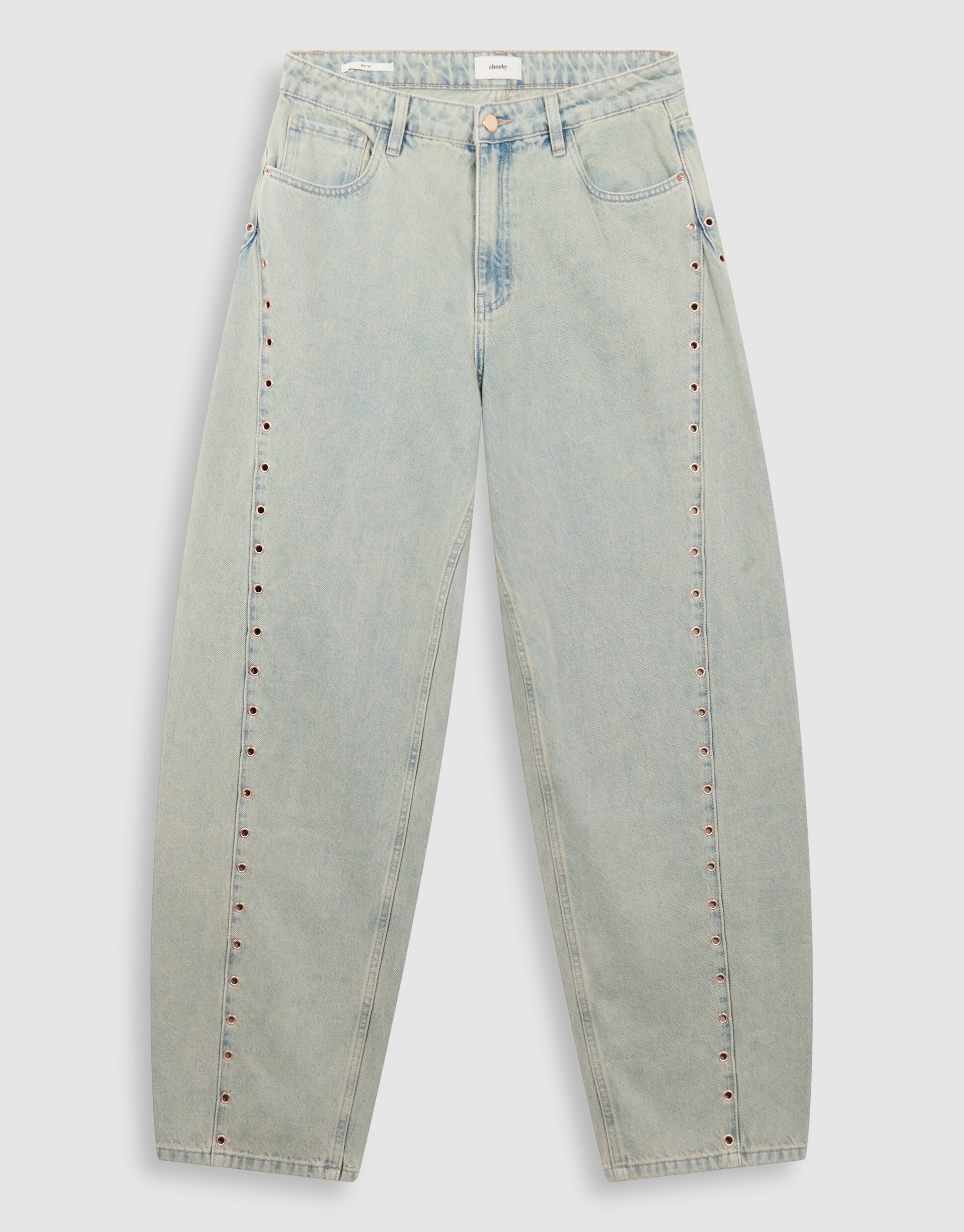 Eyelet Barrel Fit Jeans Bleached SHOEBY WOMEN