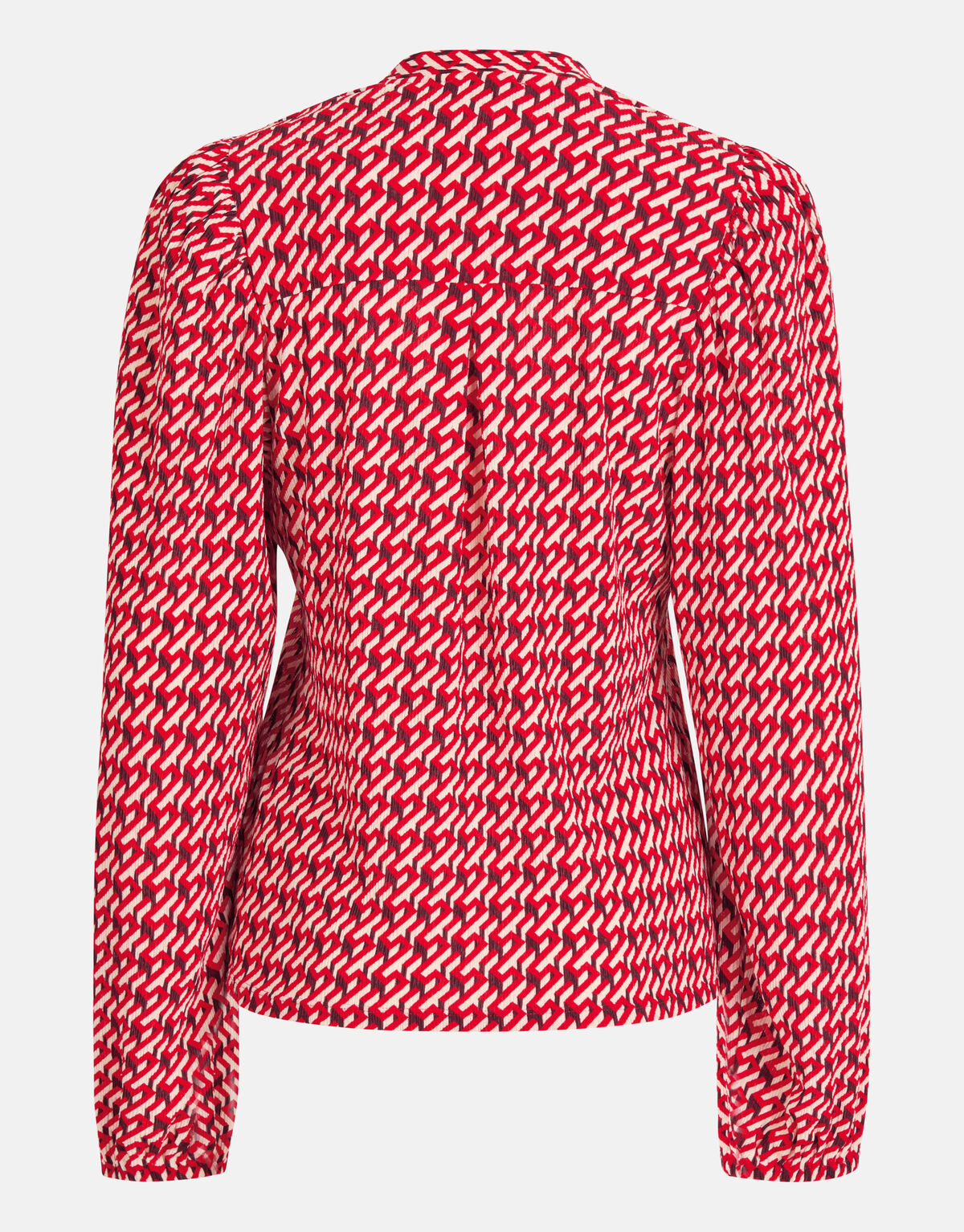 Grafische Crinkle Top Rood SHOEBY WOMEN