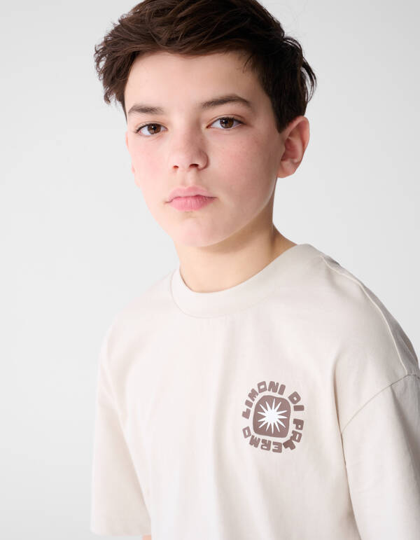 Lemon Artwork T-shirt Beige SHOEBY BOYS