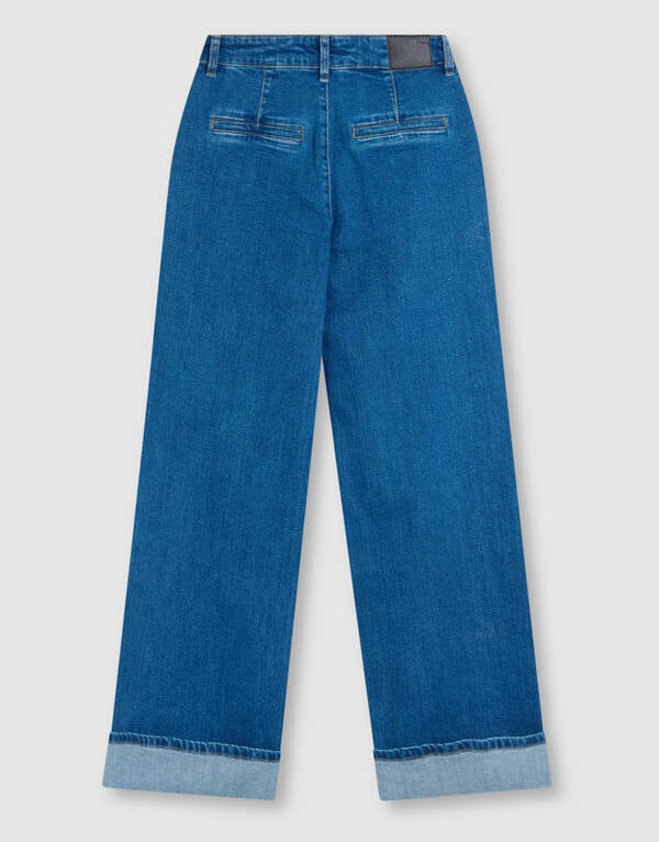 Classic Wide Leg Jeans Donkerblauw SHOEBY WOMEN