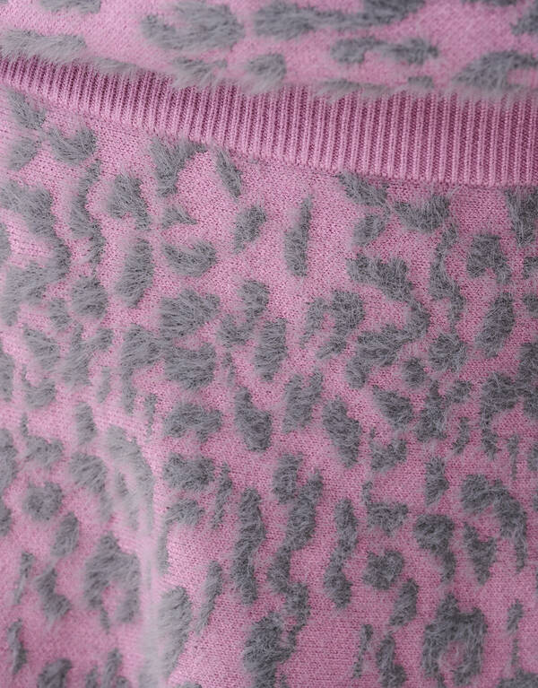 Leopard Knit Rok Roze SHOEBY GIRLS
