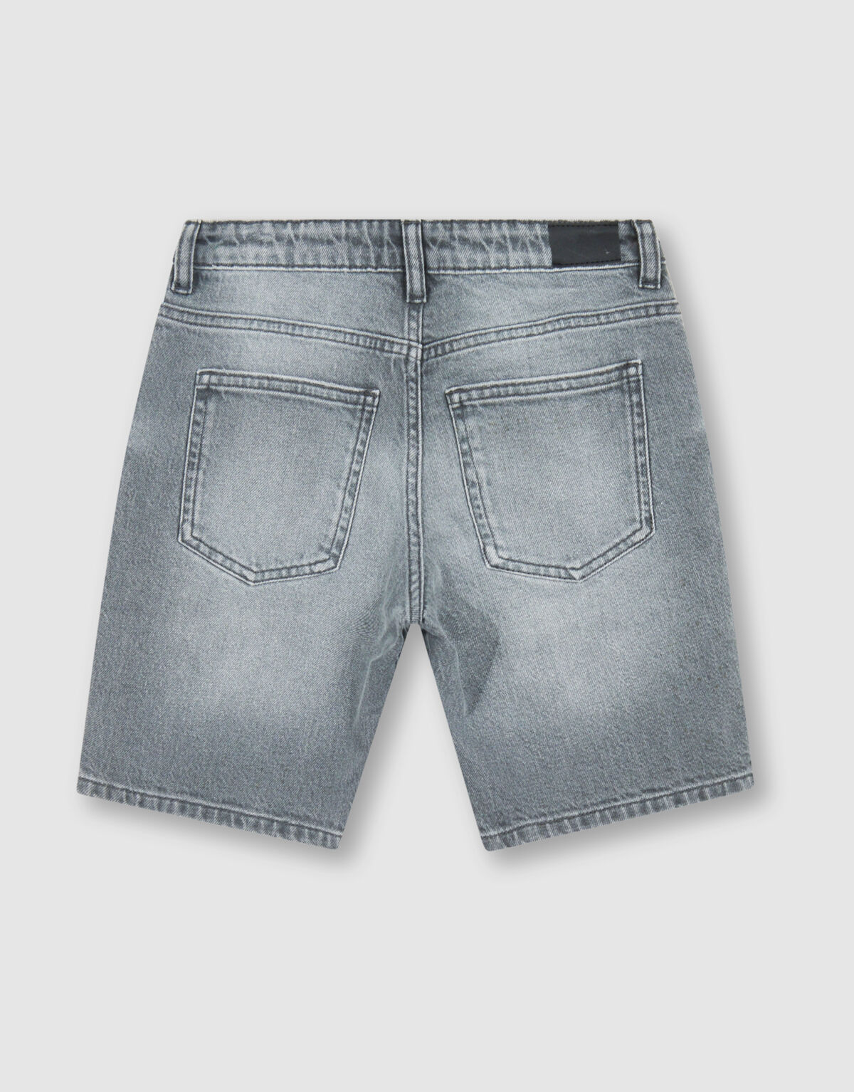 Straight Fit Denim Short Grijs SHOEBY BOYS