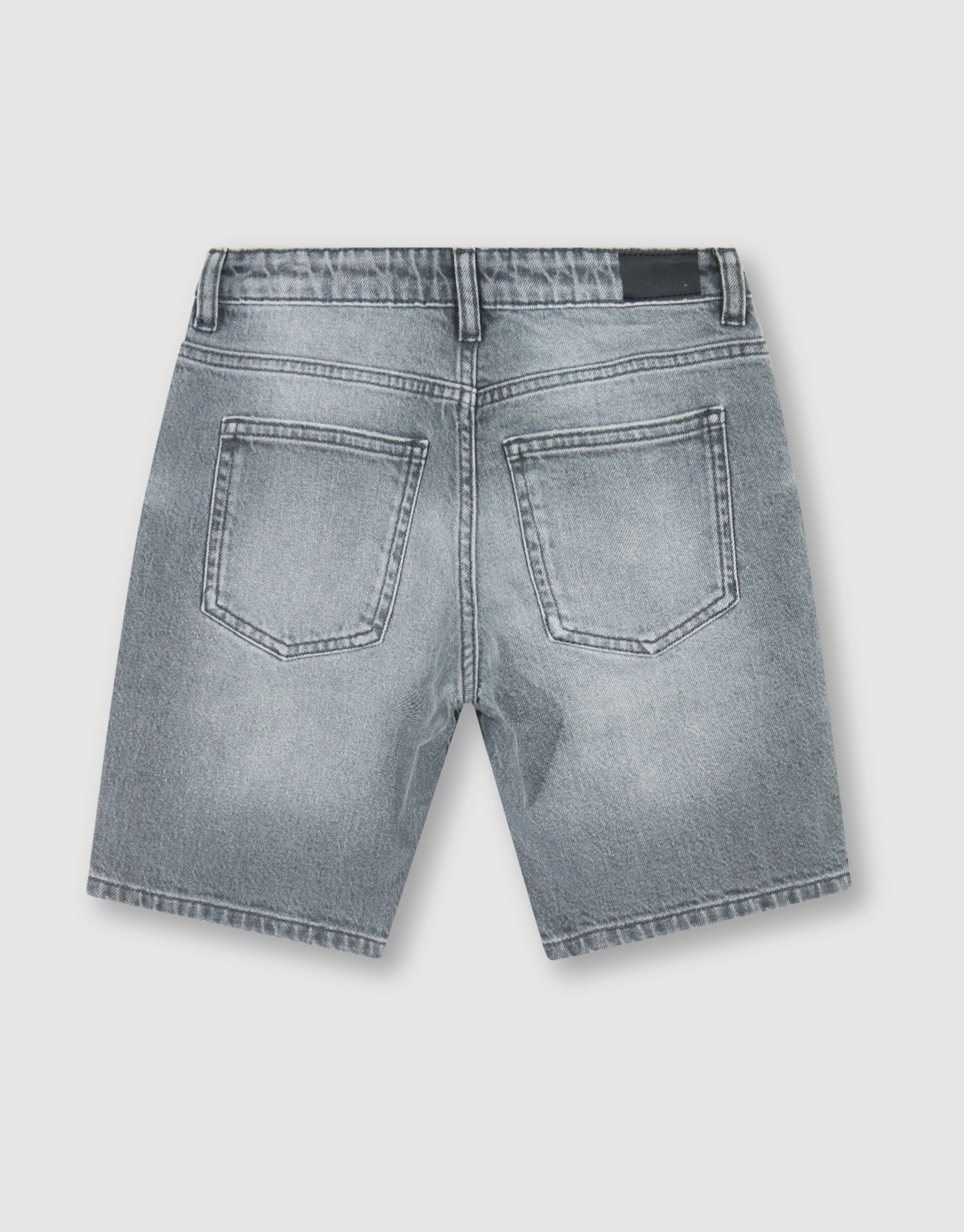 Straight Fit Denim Short Grijs SHOEBY BOYS