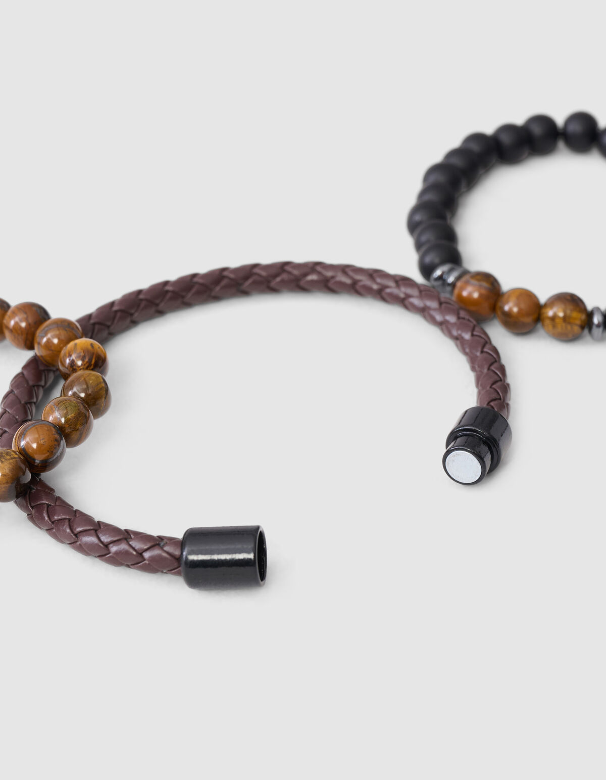 Beaded Armband Set Bruin SHOEBY MEN