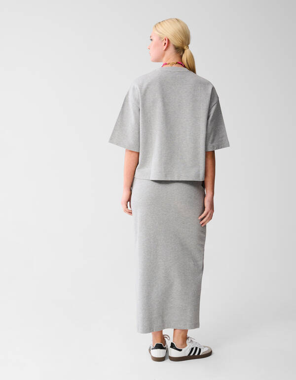 Oversized Sweat T-shirt Lichtgrijs SHOEBY WOMEN