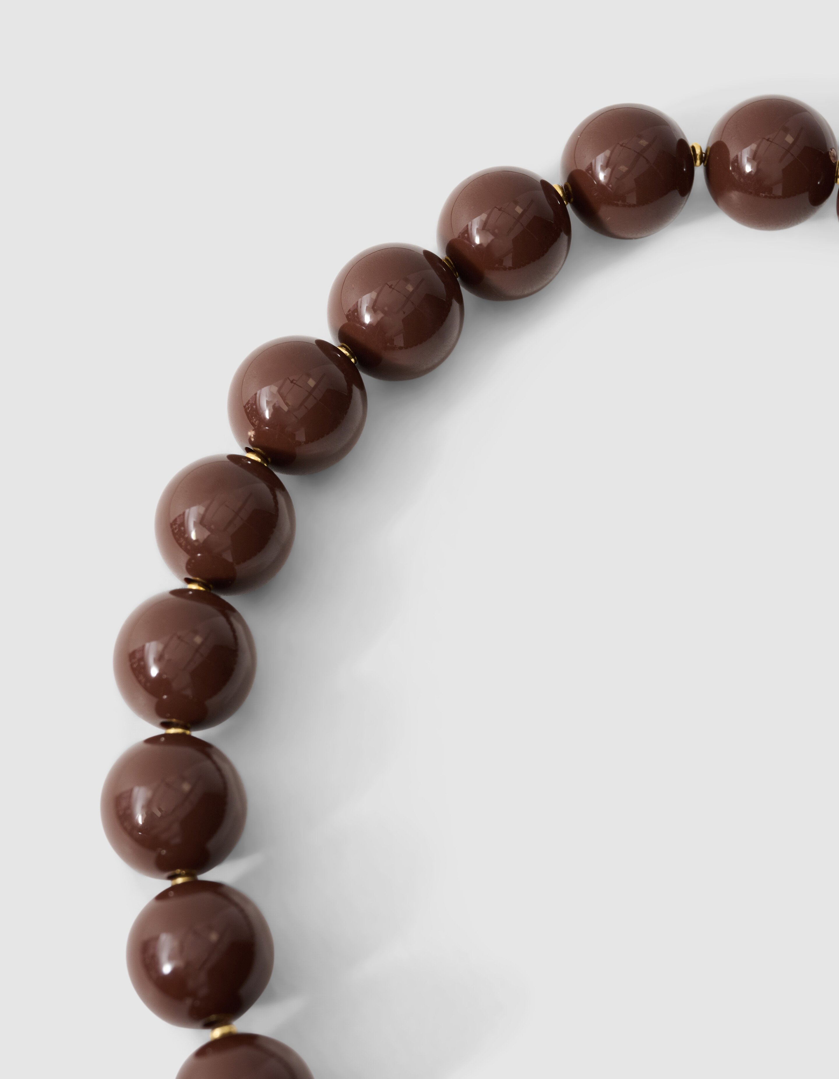 Beaded Bloem Ketting Bruin SHOEBY ACCESSOIRES