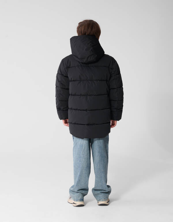 Lange Puffer Jas Zwart SHOEBY BOYS