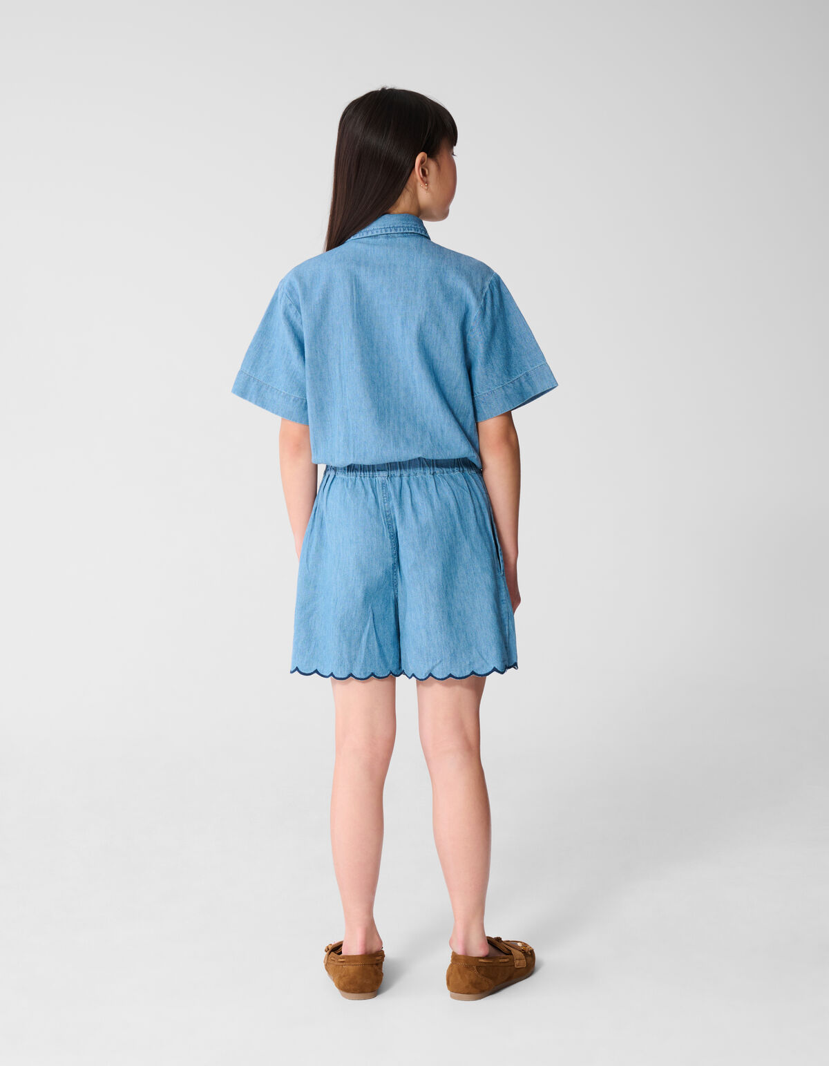 Heart Denim Jumpshort Lichtblauw SHOEBY GIRLS