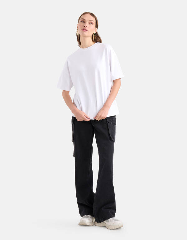 Oversized Basis T-shirt Wit SHOEBY WOMEN